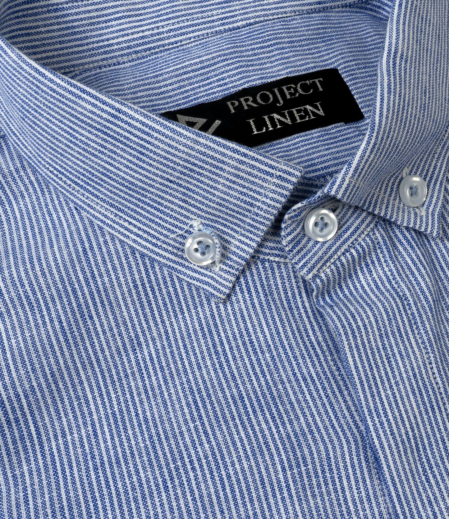 Blue Stripes Button Down Linen Shirt