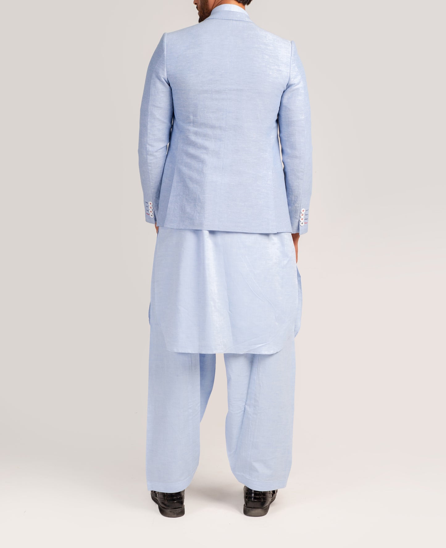 Sky Blue Linen Blazer
