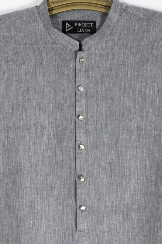 Denim Grey Linen Kurta Trouser