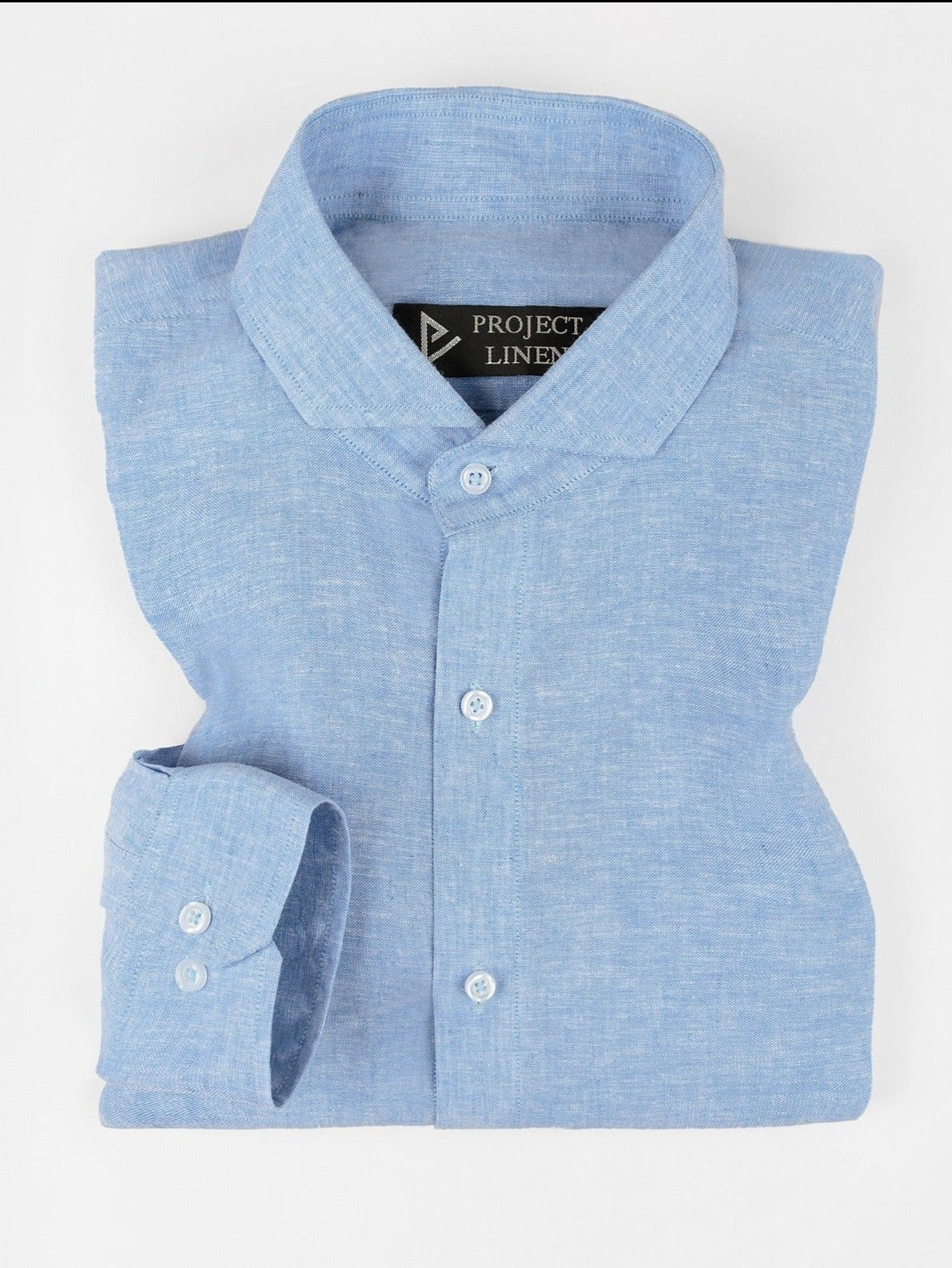 Ice Blue Linen Shirt - Her's