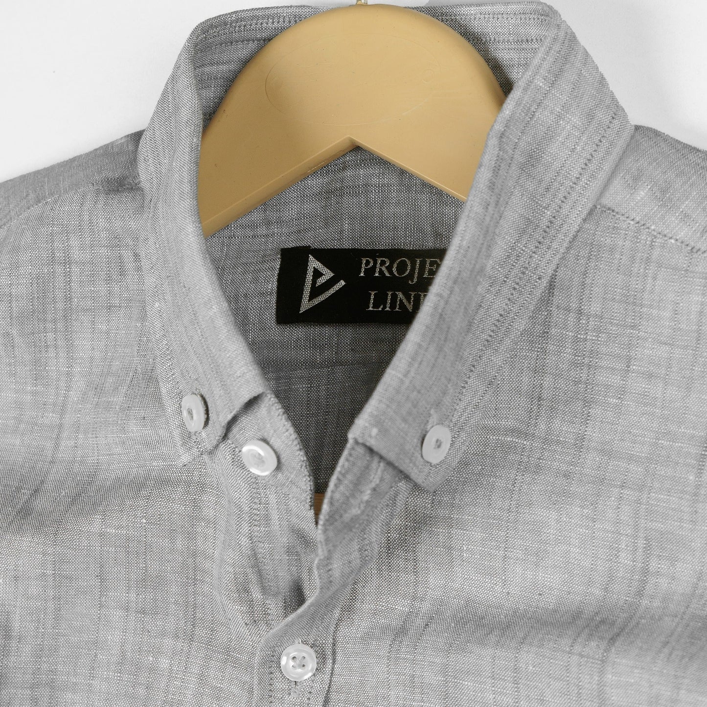 Smoke Grey Button Down Linen Shirt - Her's