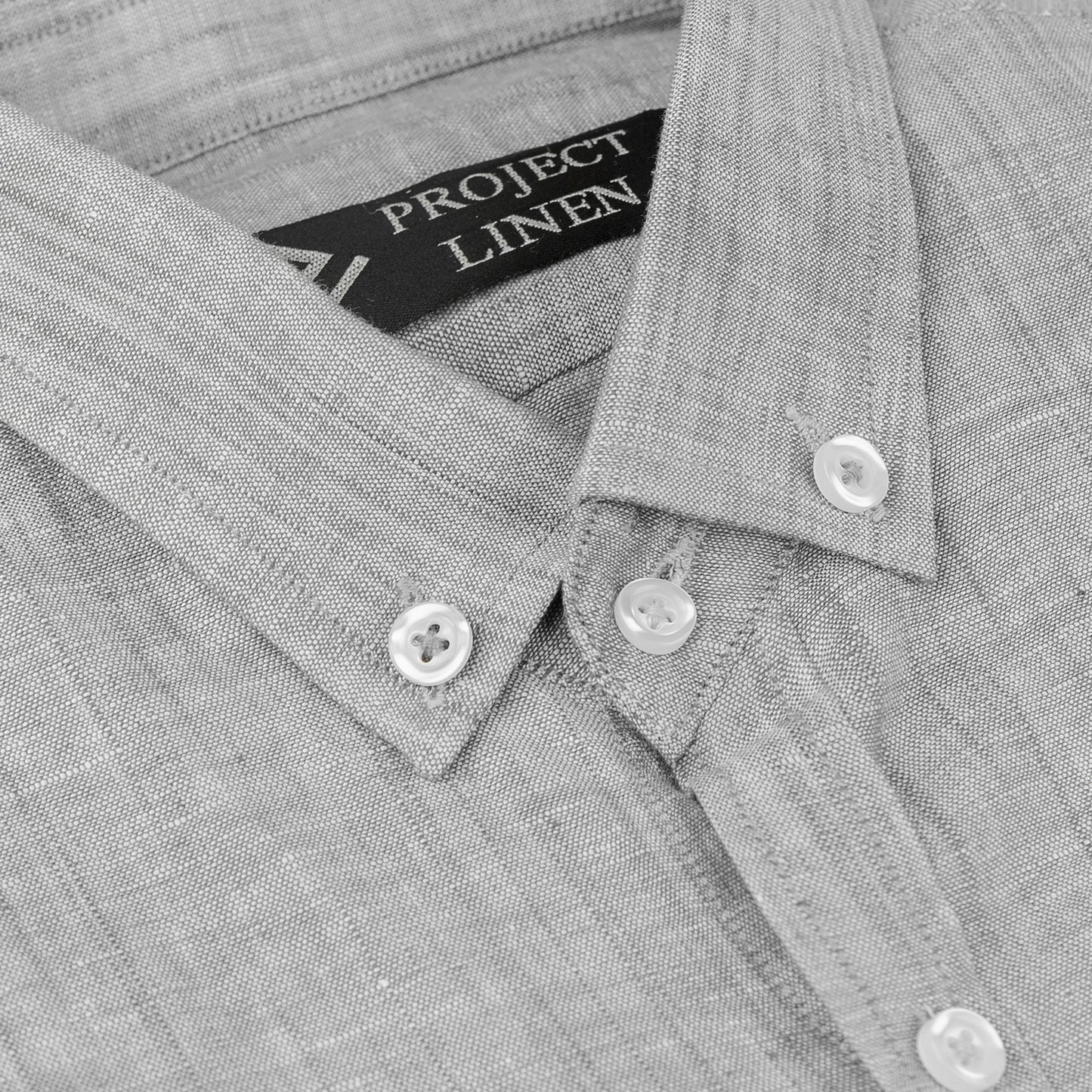 Smoke Grey Button Down Linen Shirt