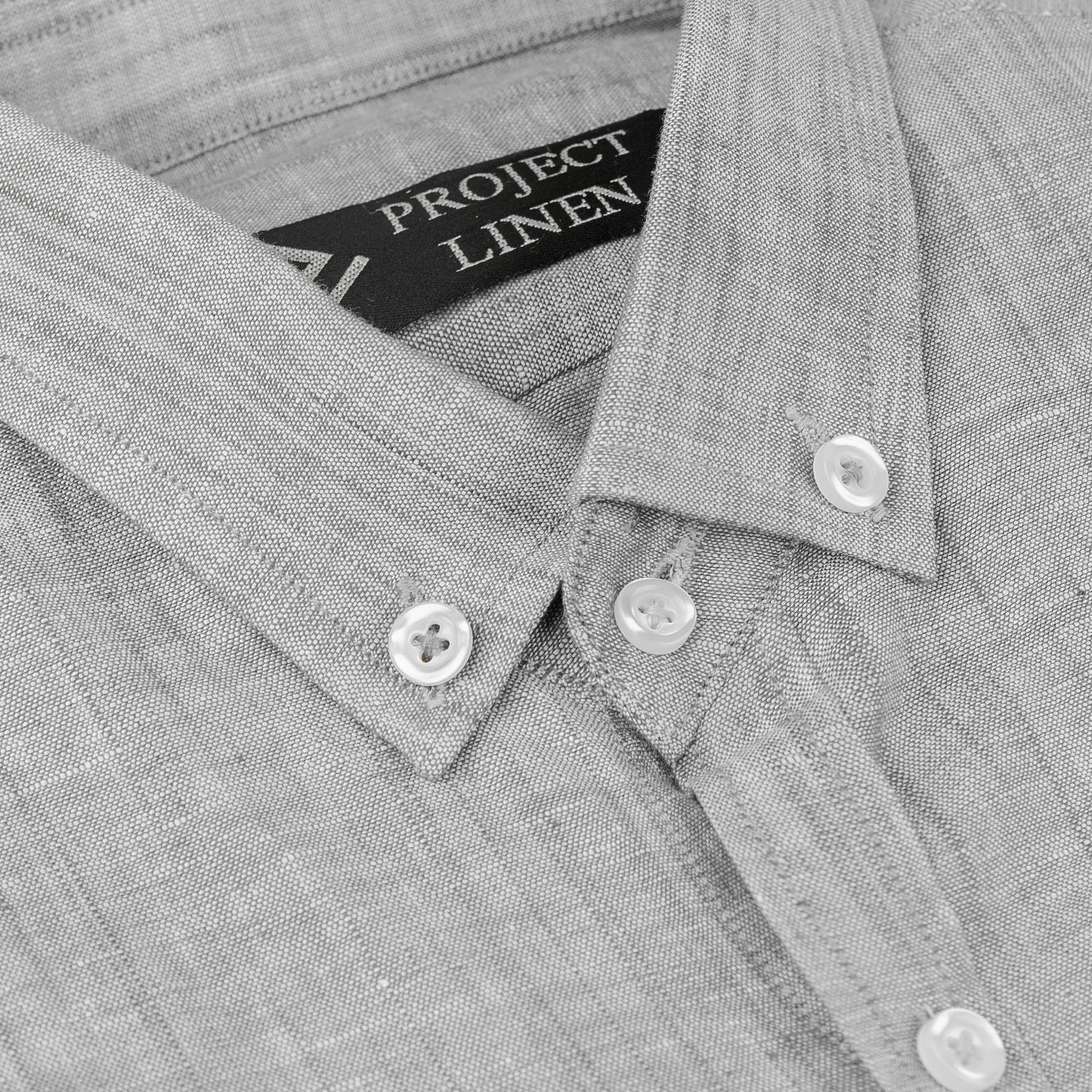Smoke Grey Button Down Linen Shirt - Her's