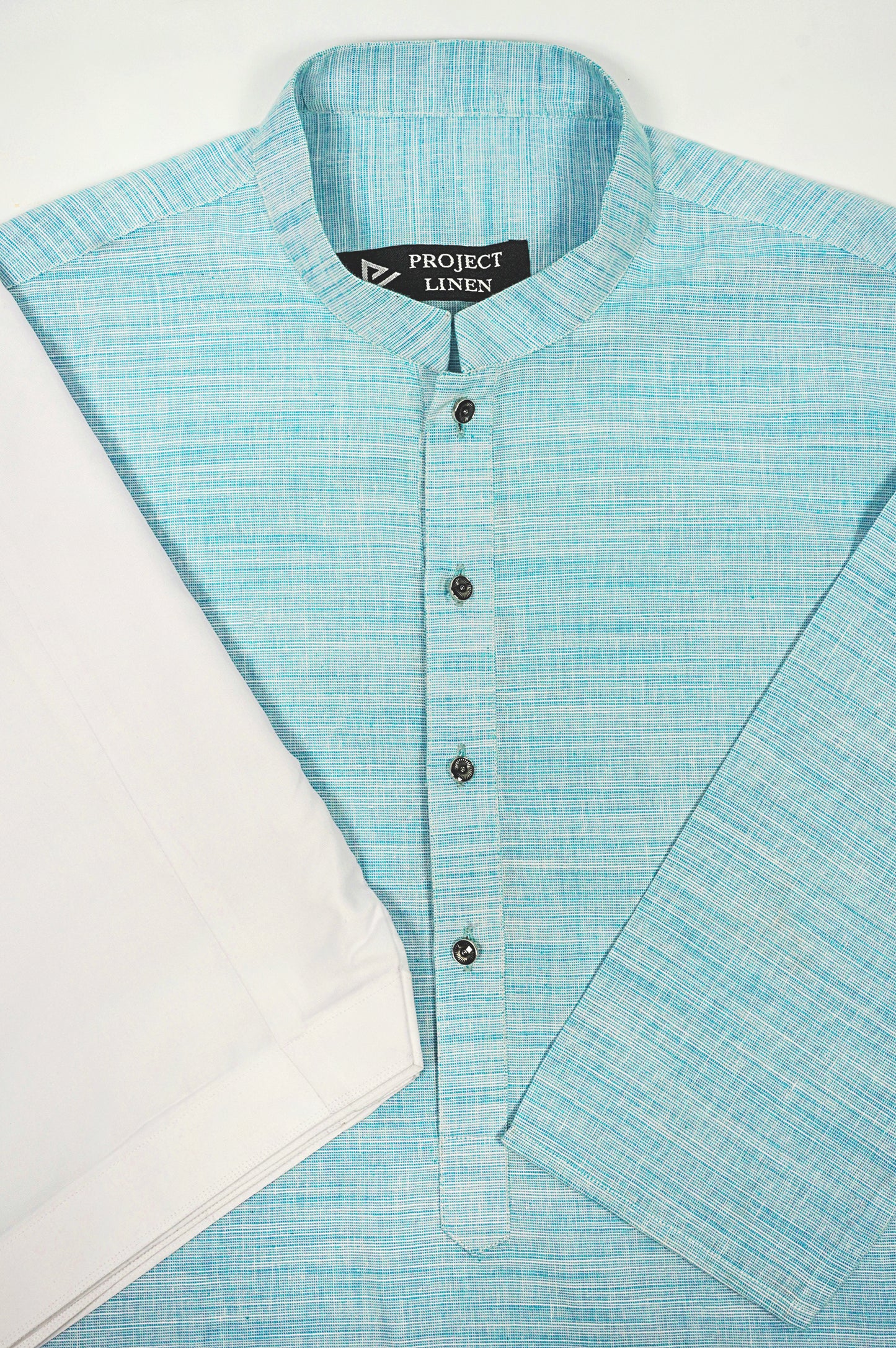 Texture Green Linen Kurta