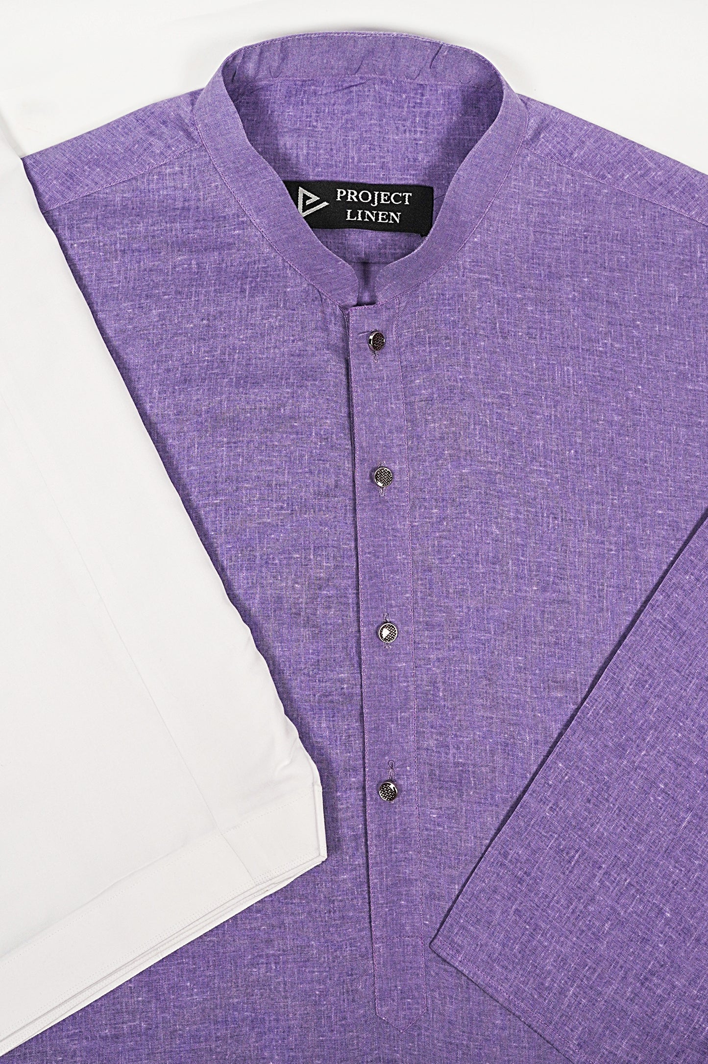Purple Linen Kurta
