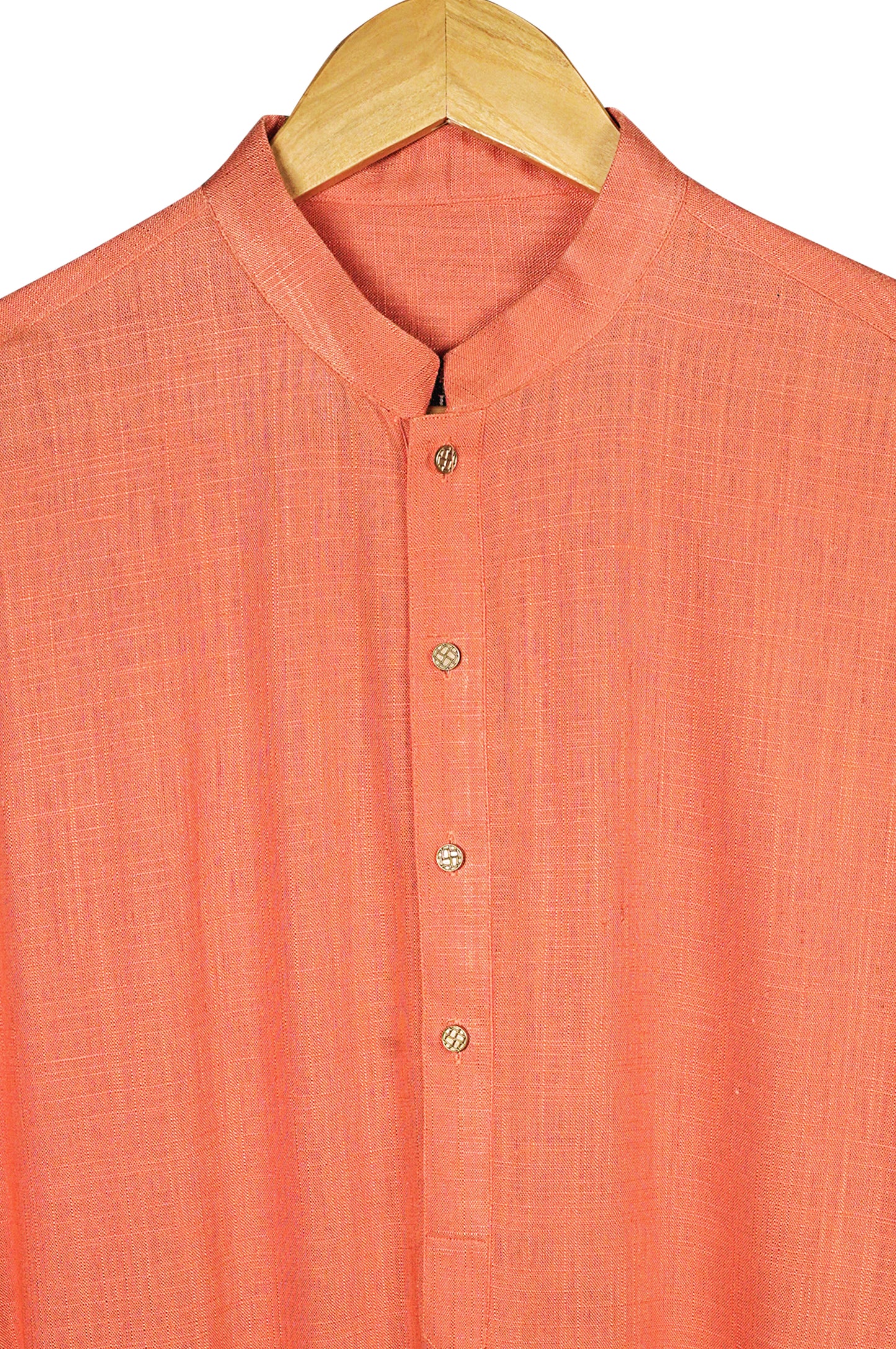 Orange Linen Kurta