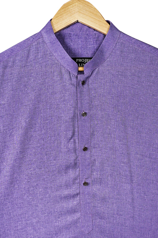 Purple Linen Kurta
