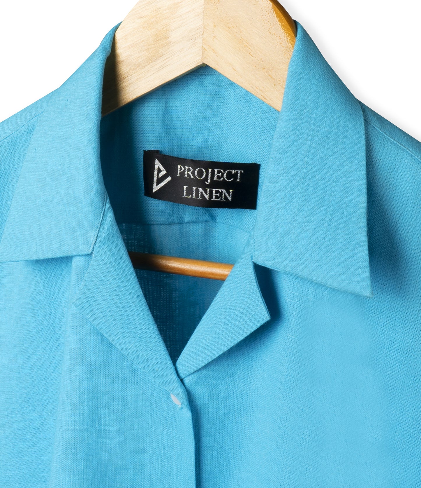 Turquoise Blue Cuban Linen Shirt