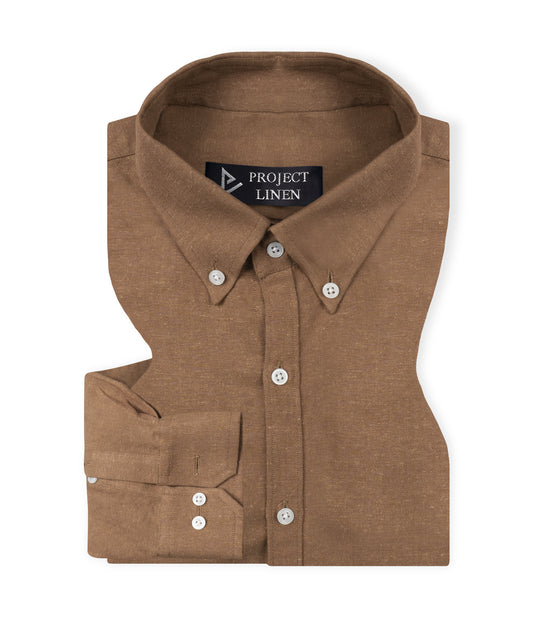 Copper Button Down Linen Shirt