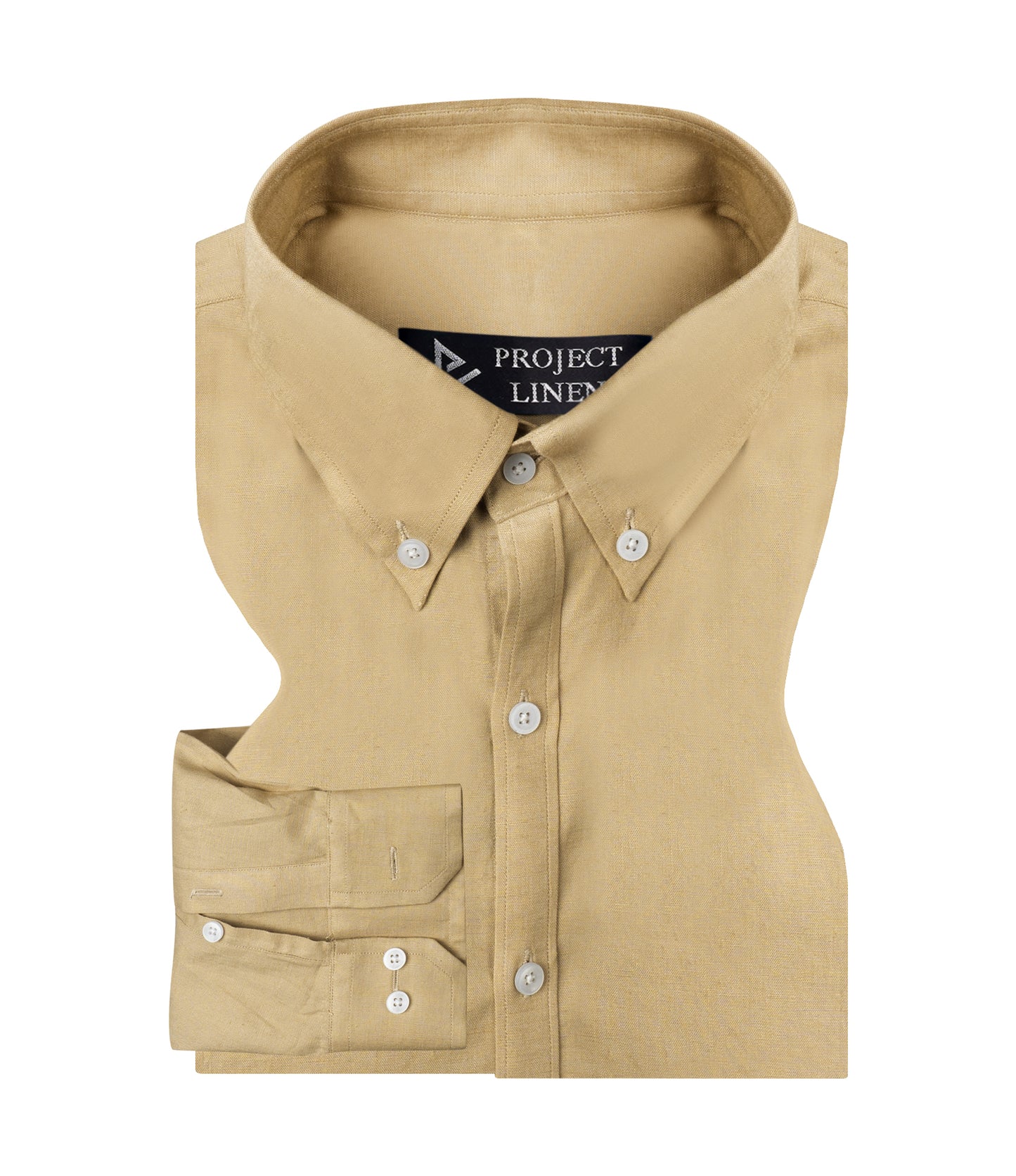 Khaki Button Down Linen Shirt
