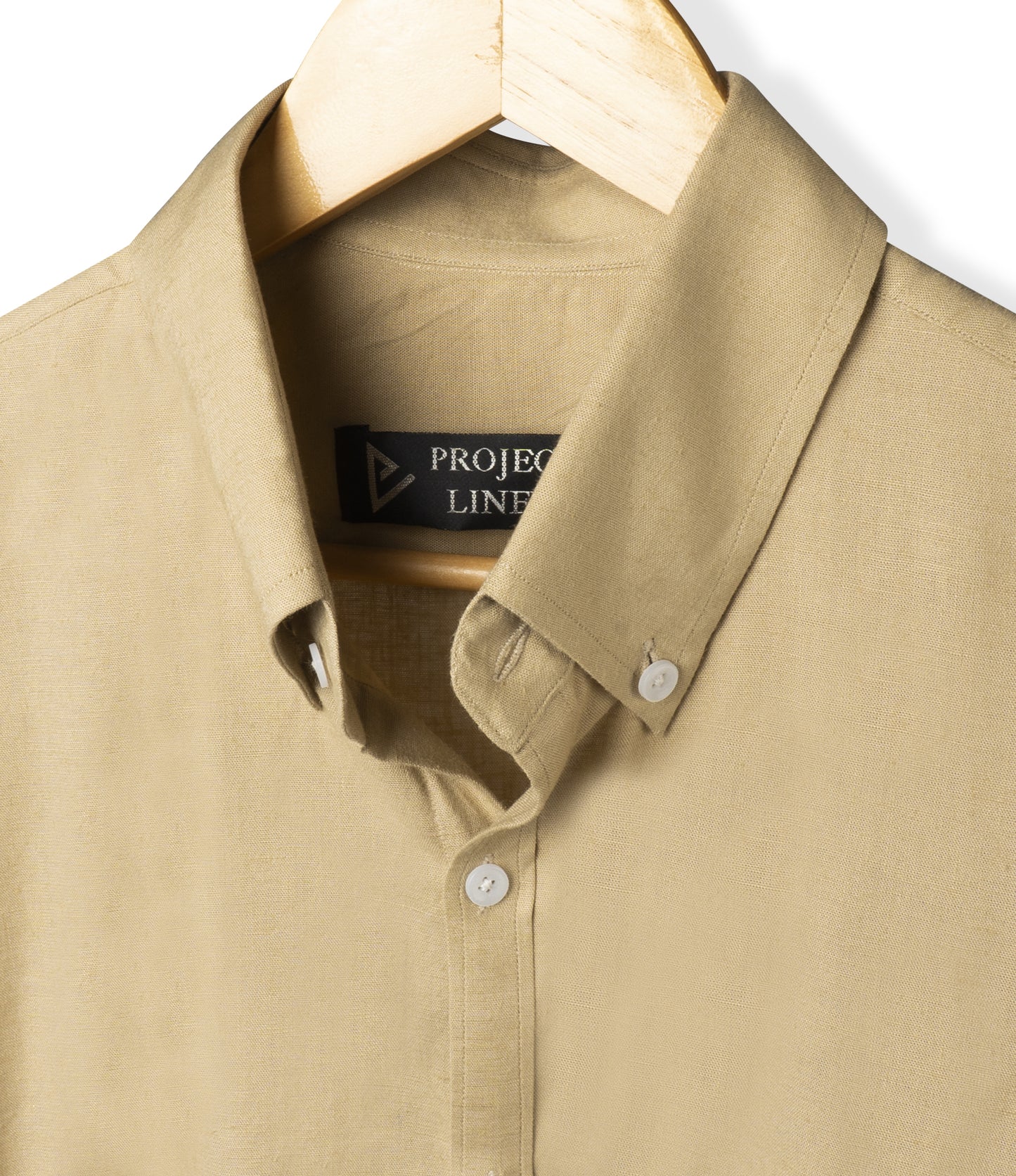 Khaki Button Down Linen Shirt