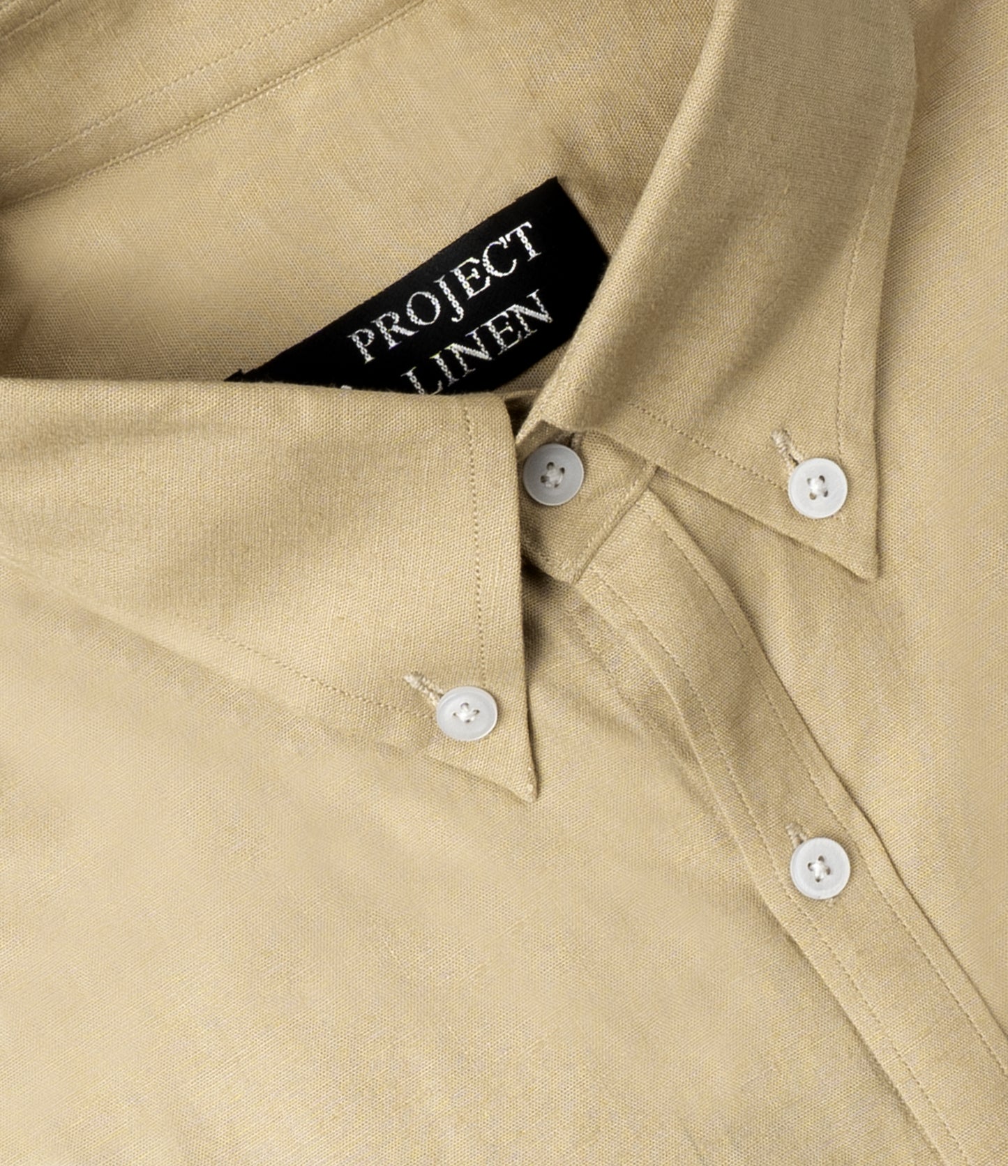 Khaki Button Down Linen Shirt