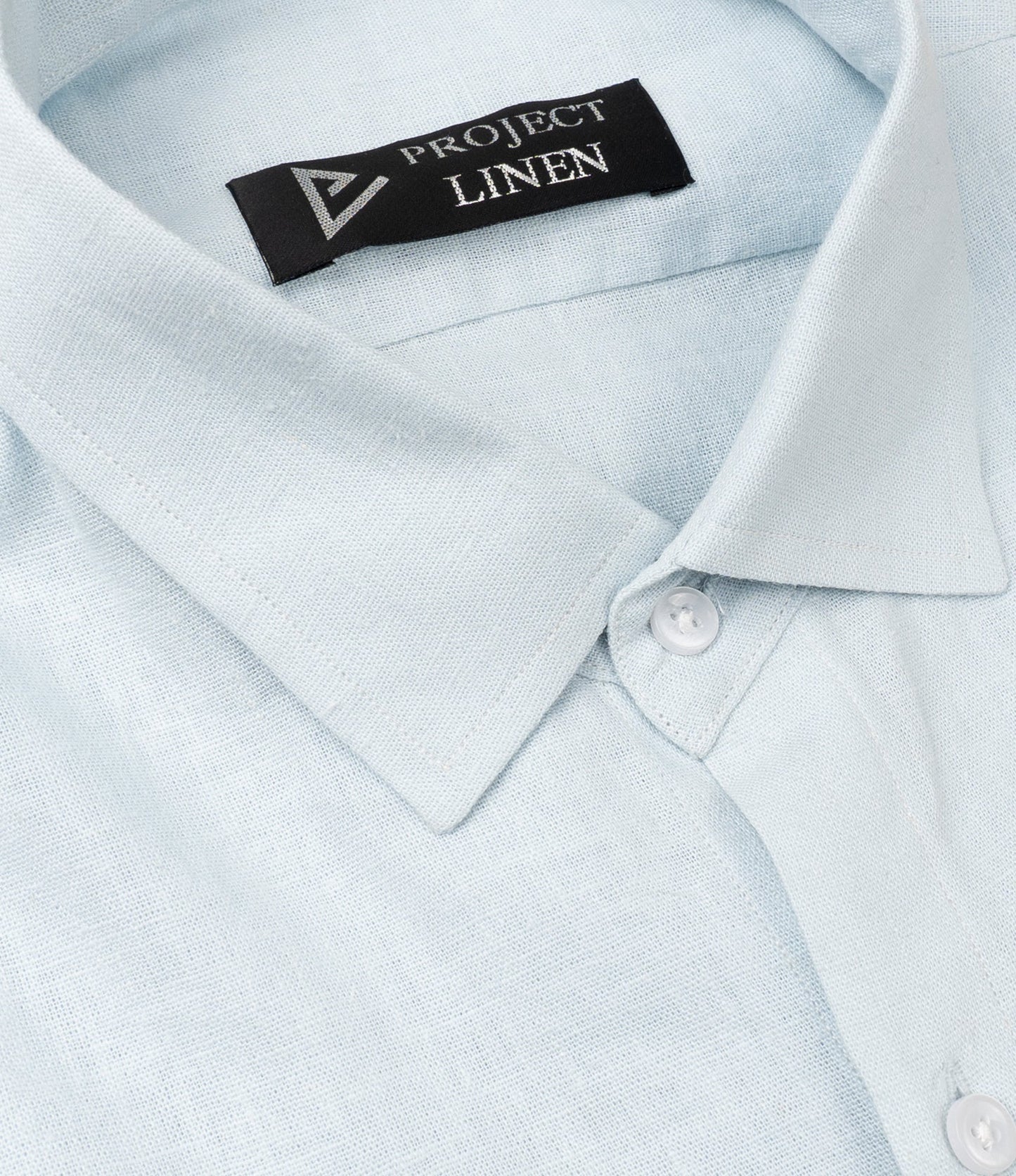 Powder Blue Linen Shirt - Her's