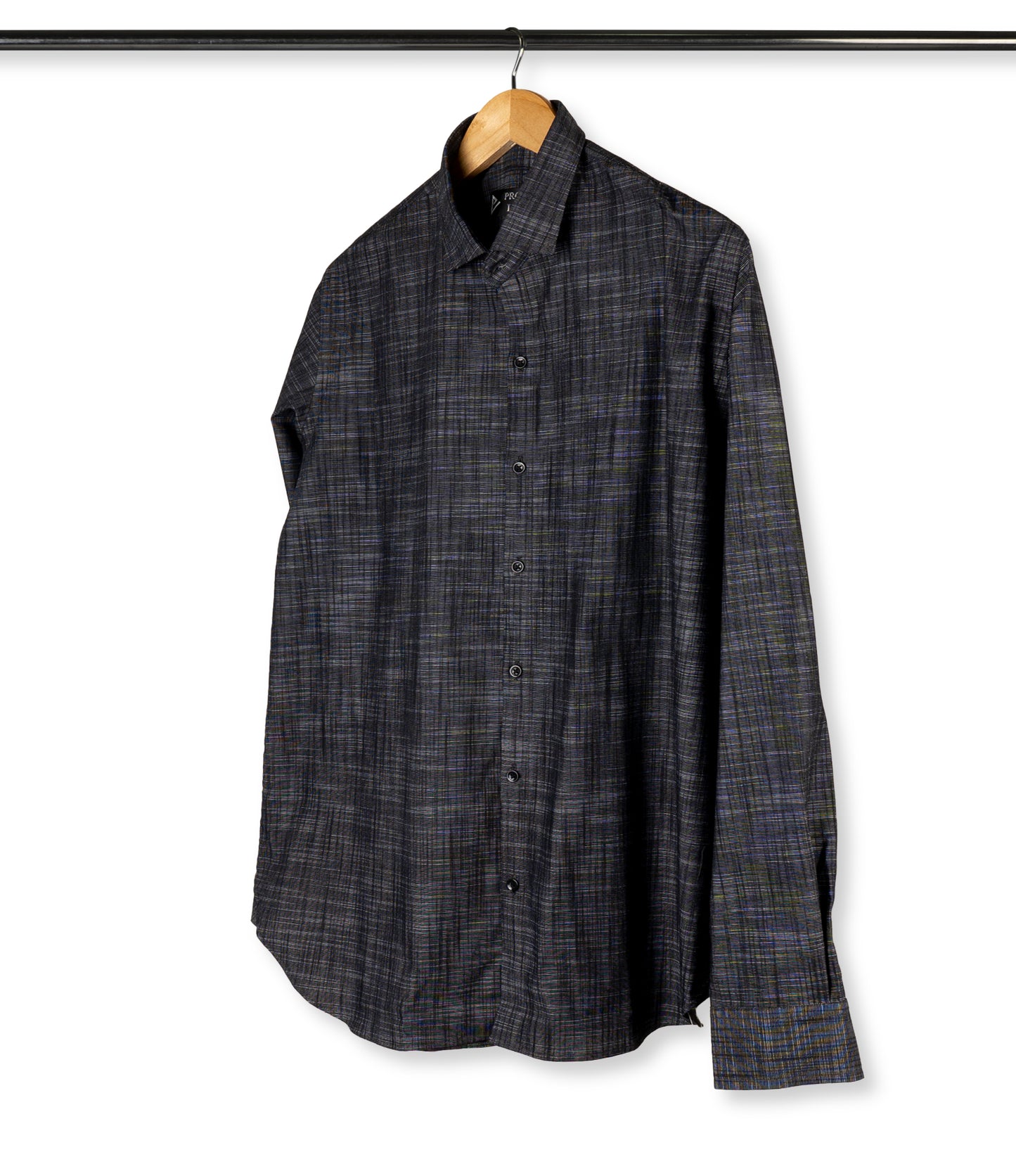 Texture Black Linen Shirt