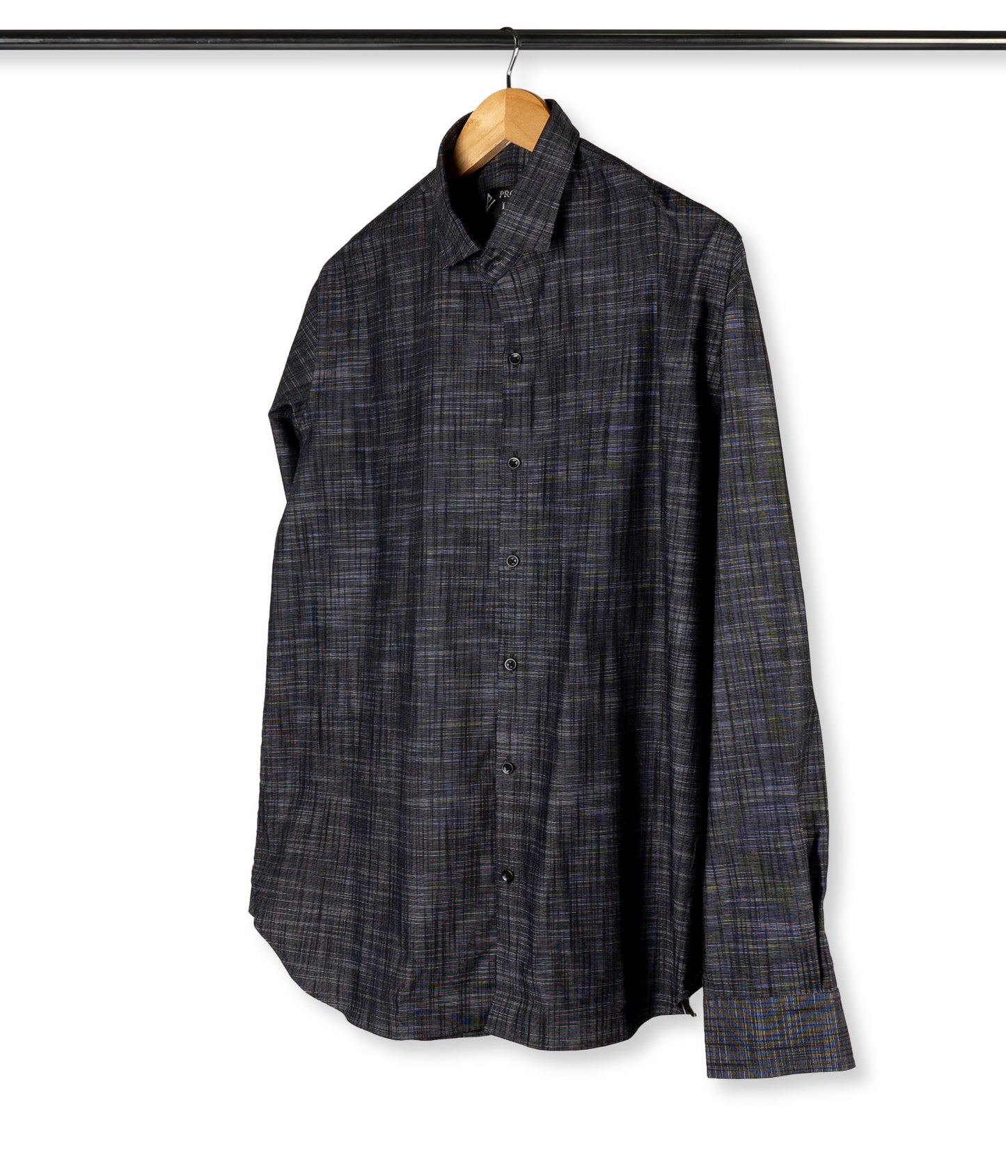 Texture Black Linen Shirt - Her's