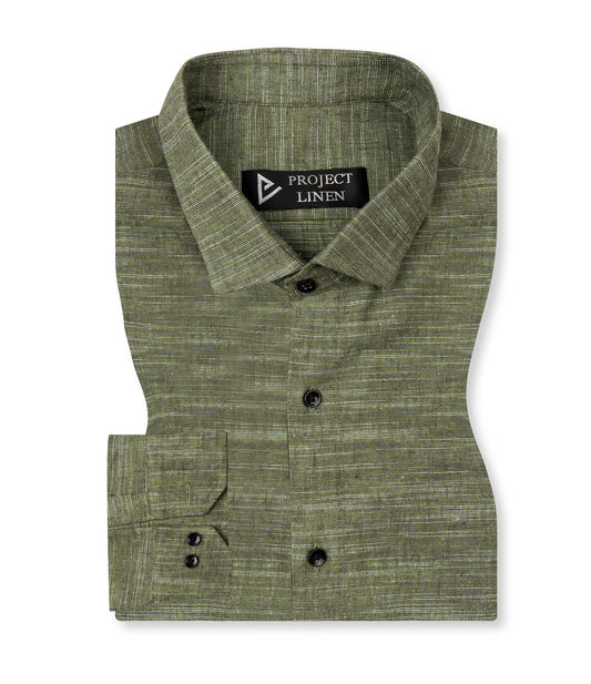 Texture Green Linen Shirt