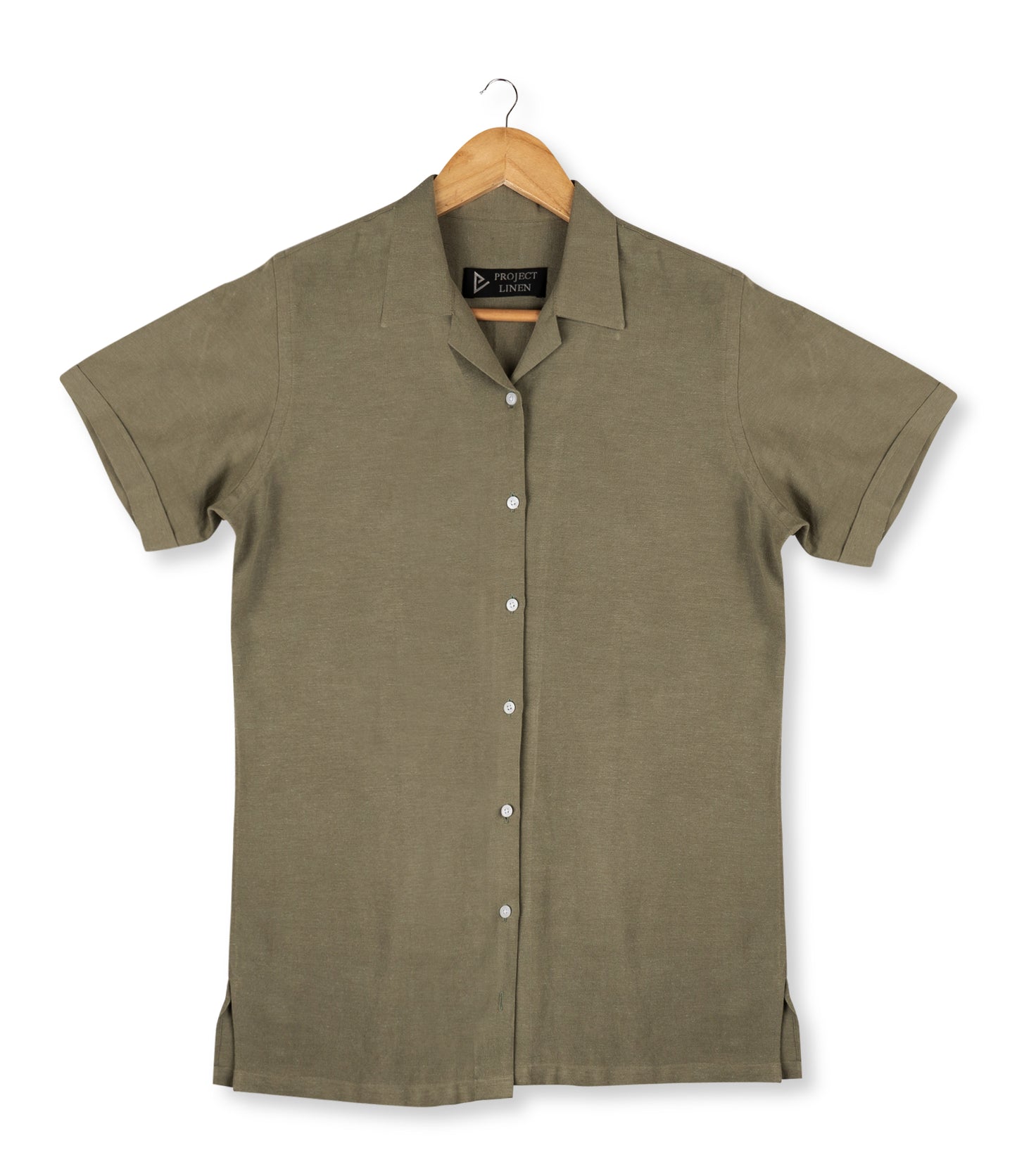 Green Cuban Linen Shirt - Her's