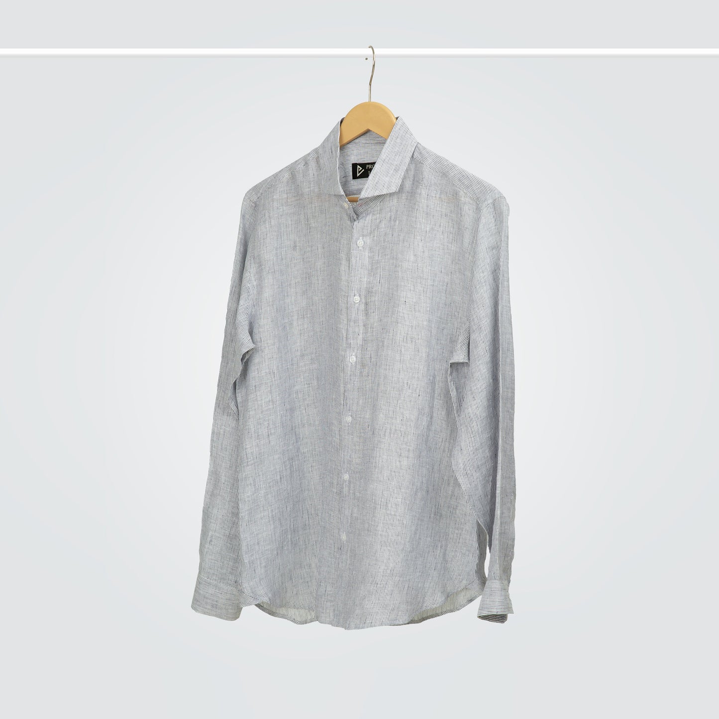 Black Stripes Irish Linen Shirt - Her's