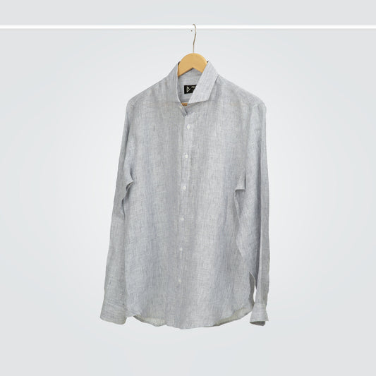 Black Stripes Irish Linen Shirt - Her's