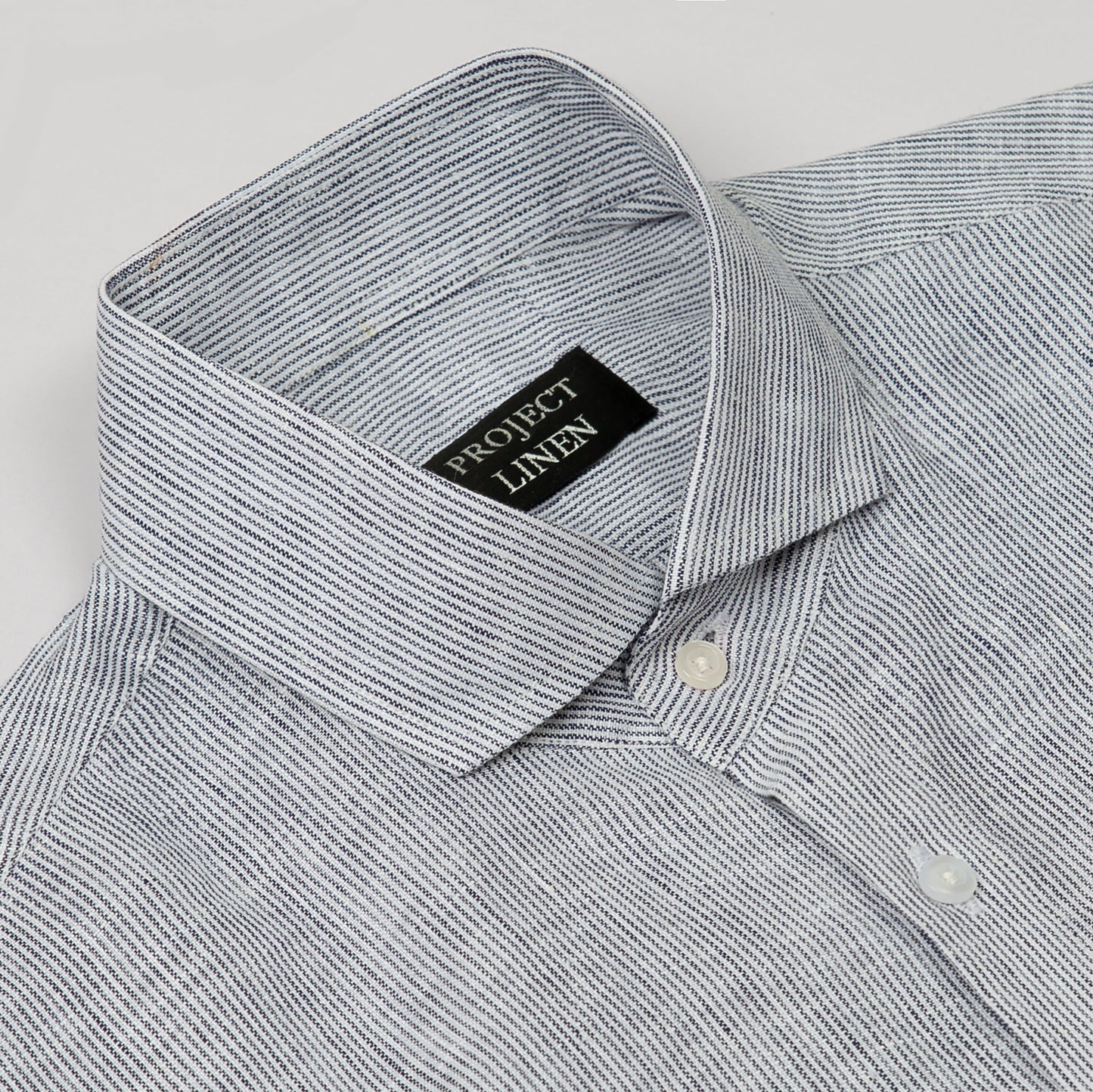 Black Stripes Irish Linen Shirt - Her's