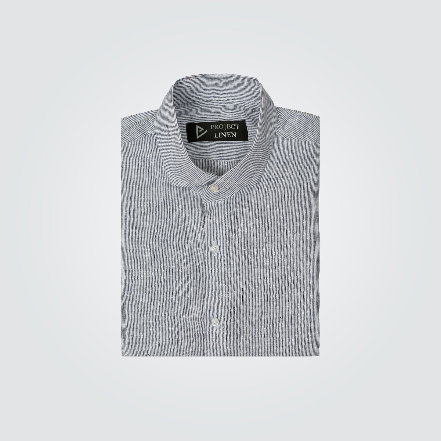 Black Stripes Irish Linen Shirt - Her's