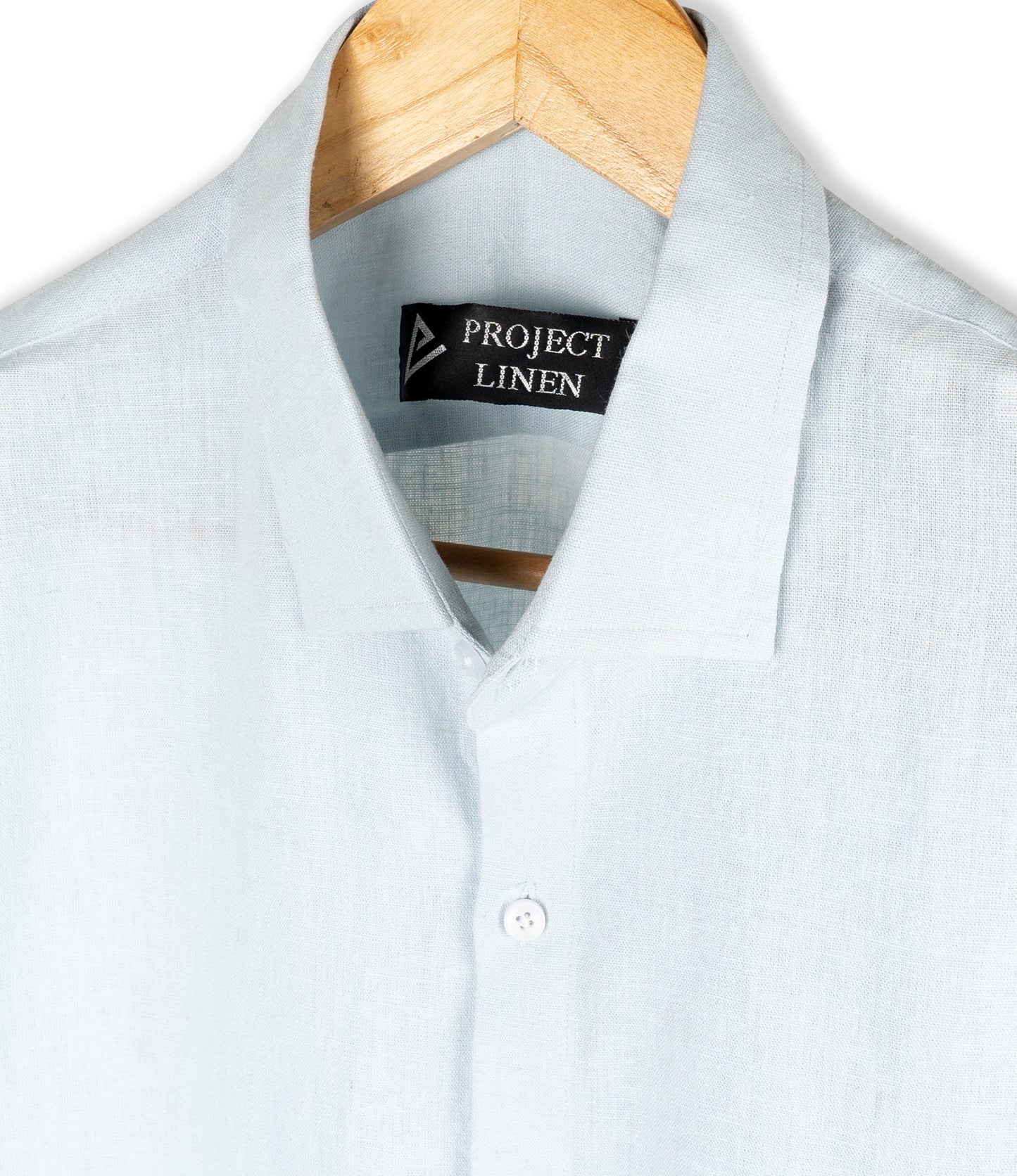 Powder Blue Linen Shirt - Her's