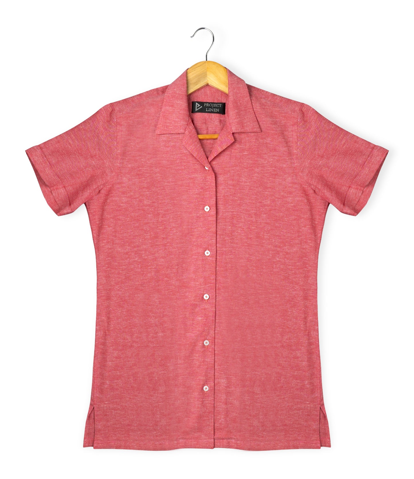 Punch Pink Cuban Linen Shirt - Her's