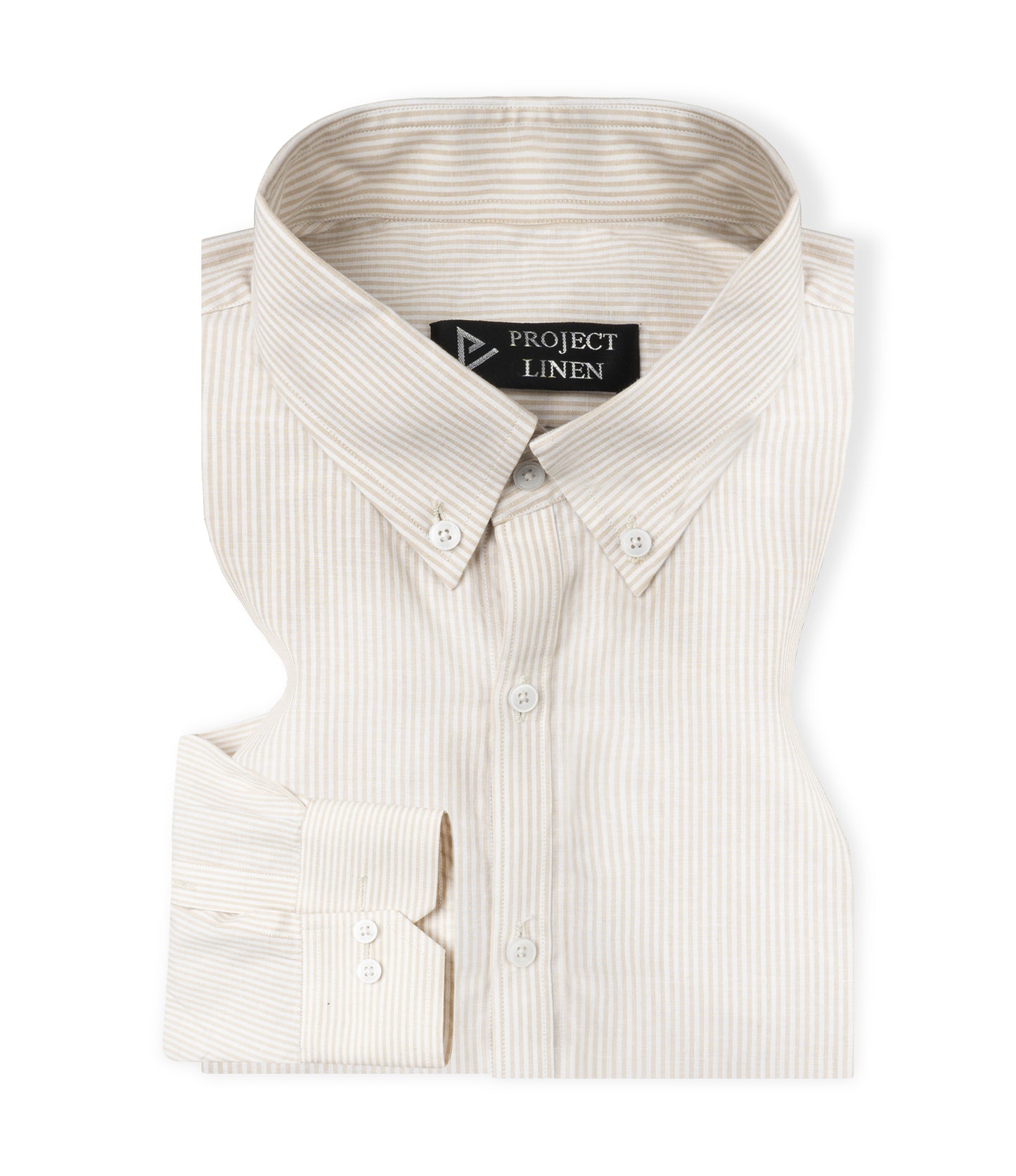 Brown Stripes Button Down Linen Shirt - Her's