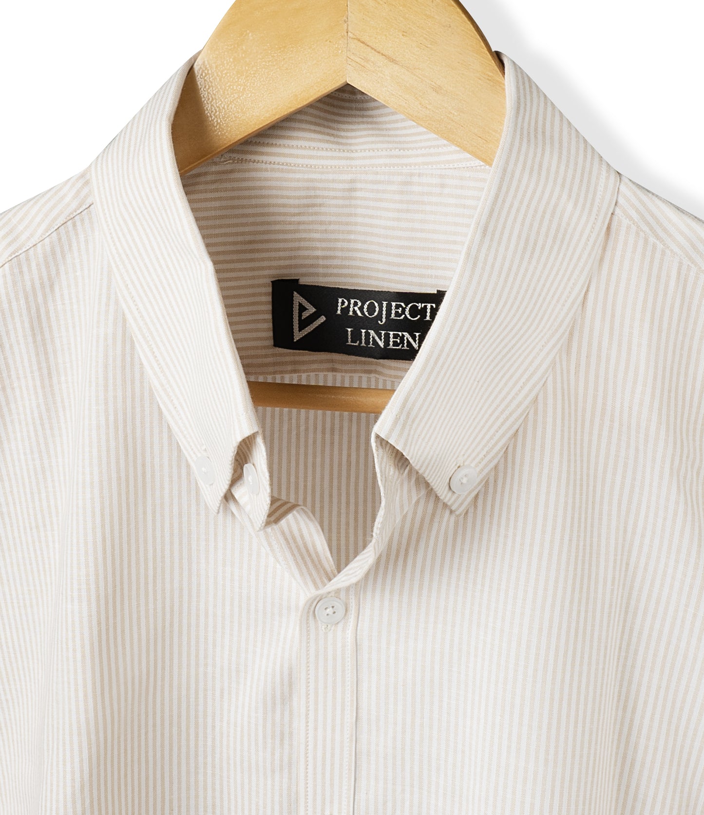 Brown Stripes Button Down Linen Shirt - Her's