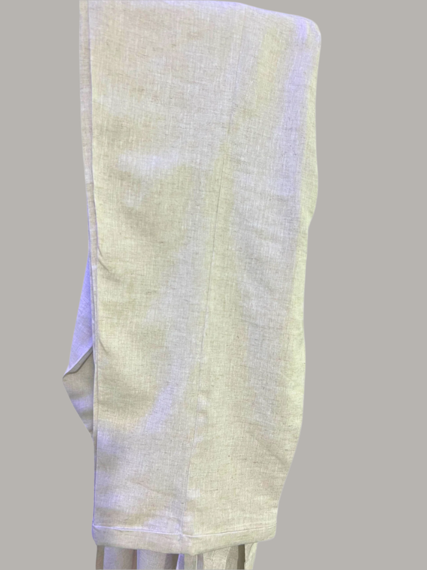 Beige Linen Kurta Trouser