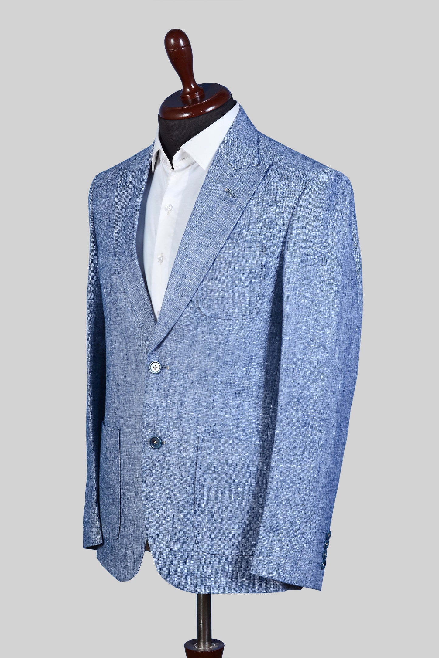Demim Blue Linen Blazer
