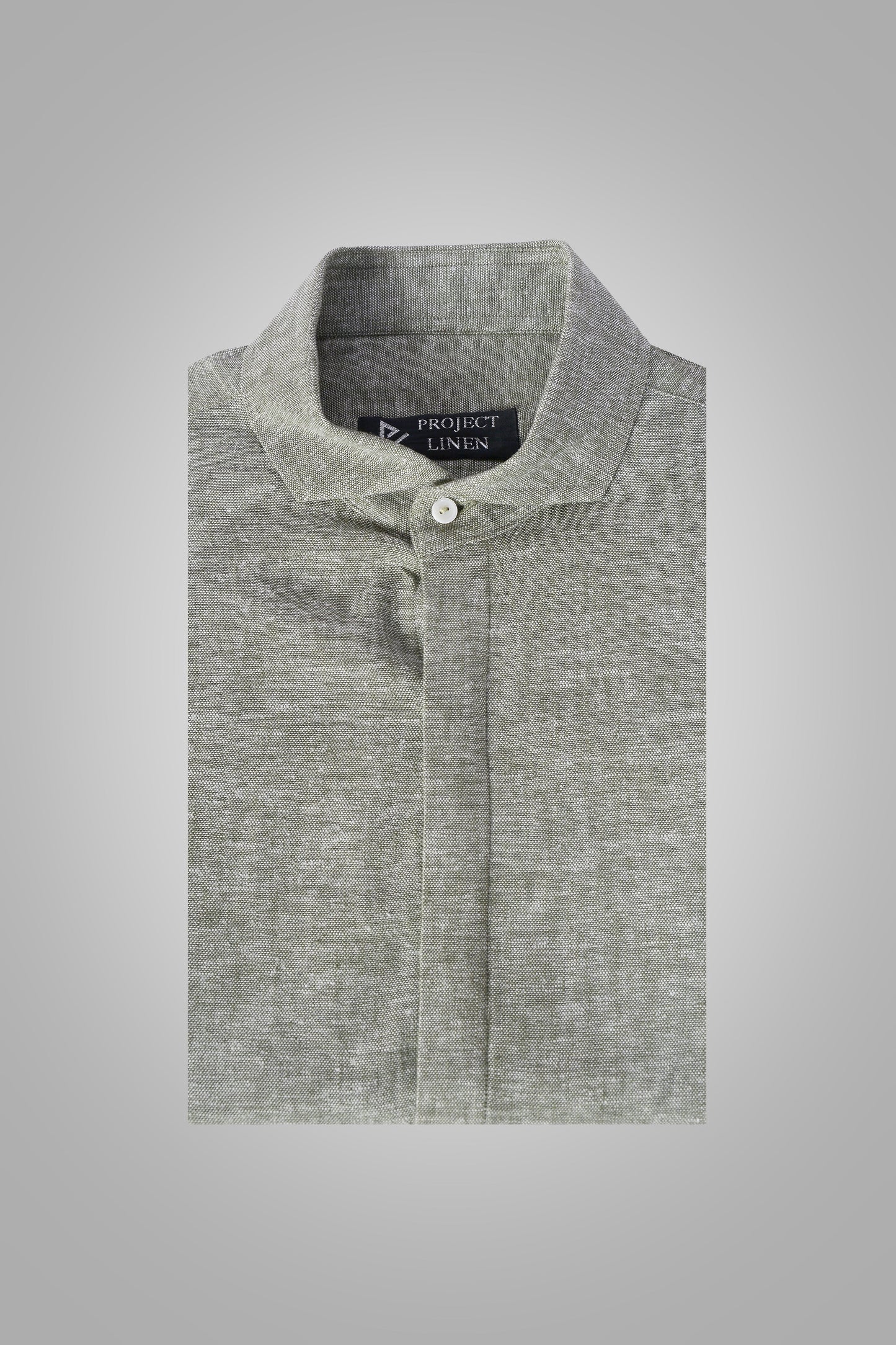Sage Green Linen Shirt - Her's