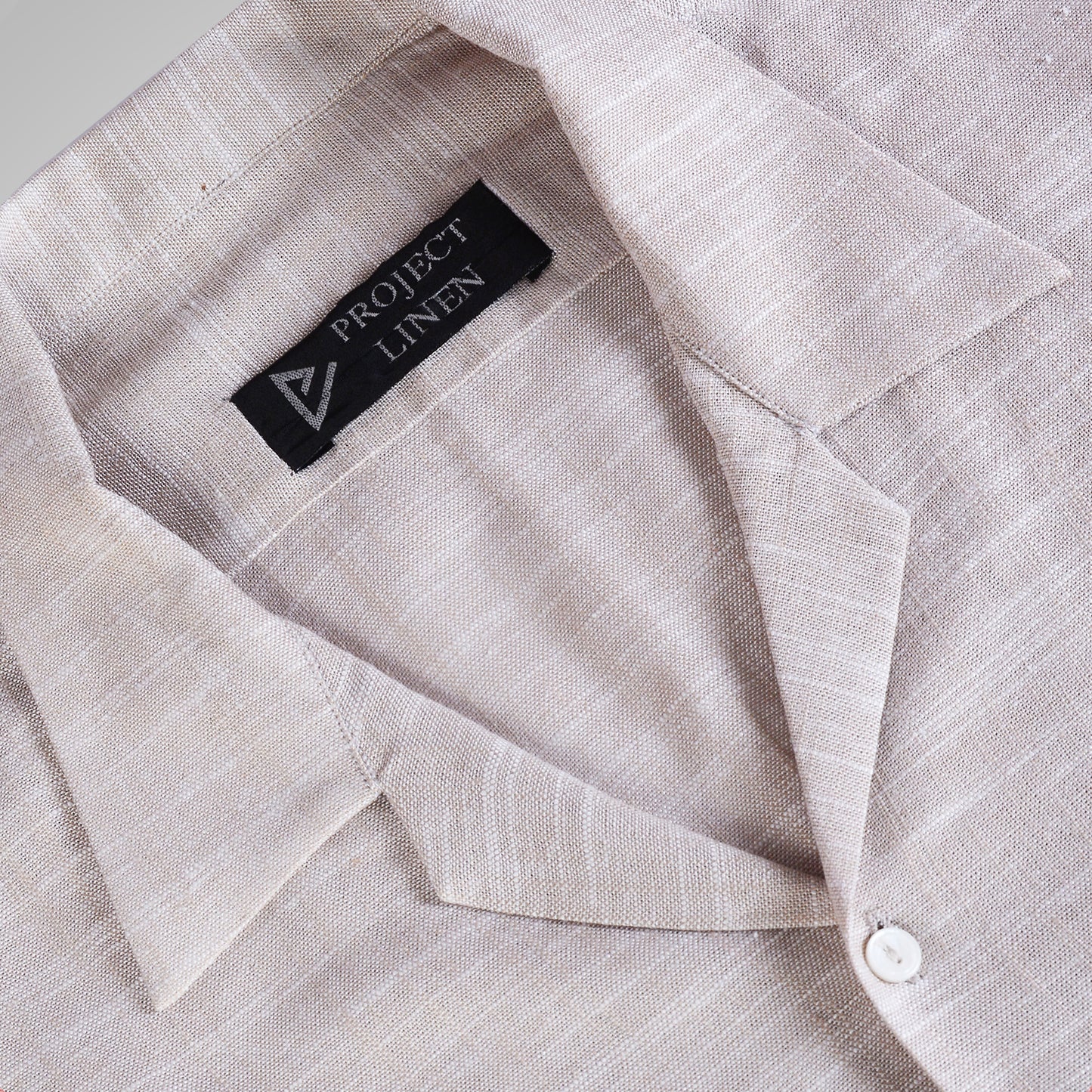 Beige Cuban linen Shirt