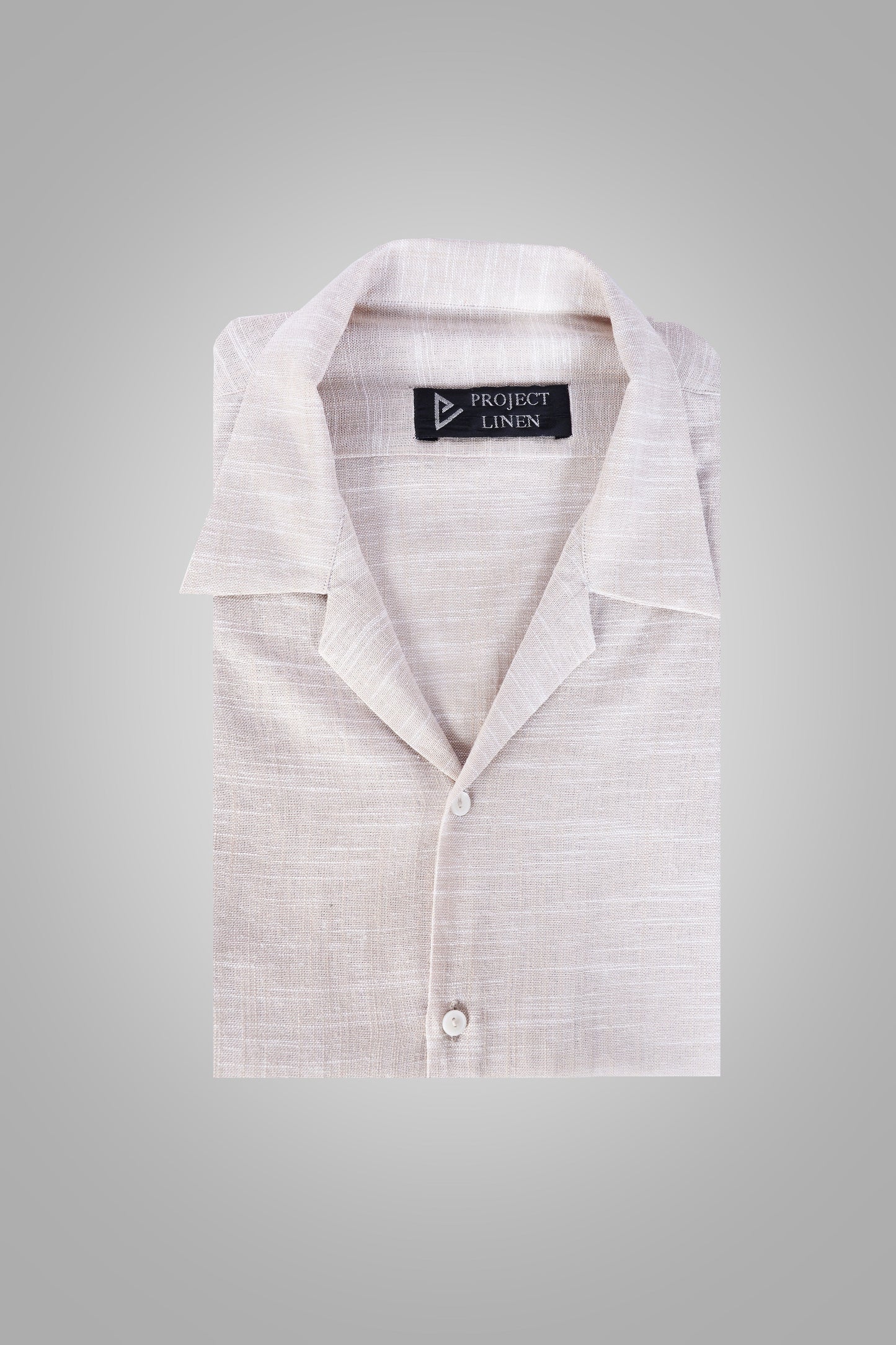 Beige Cuban linen Shirt - Her's