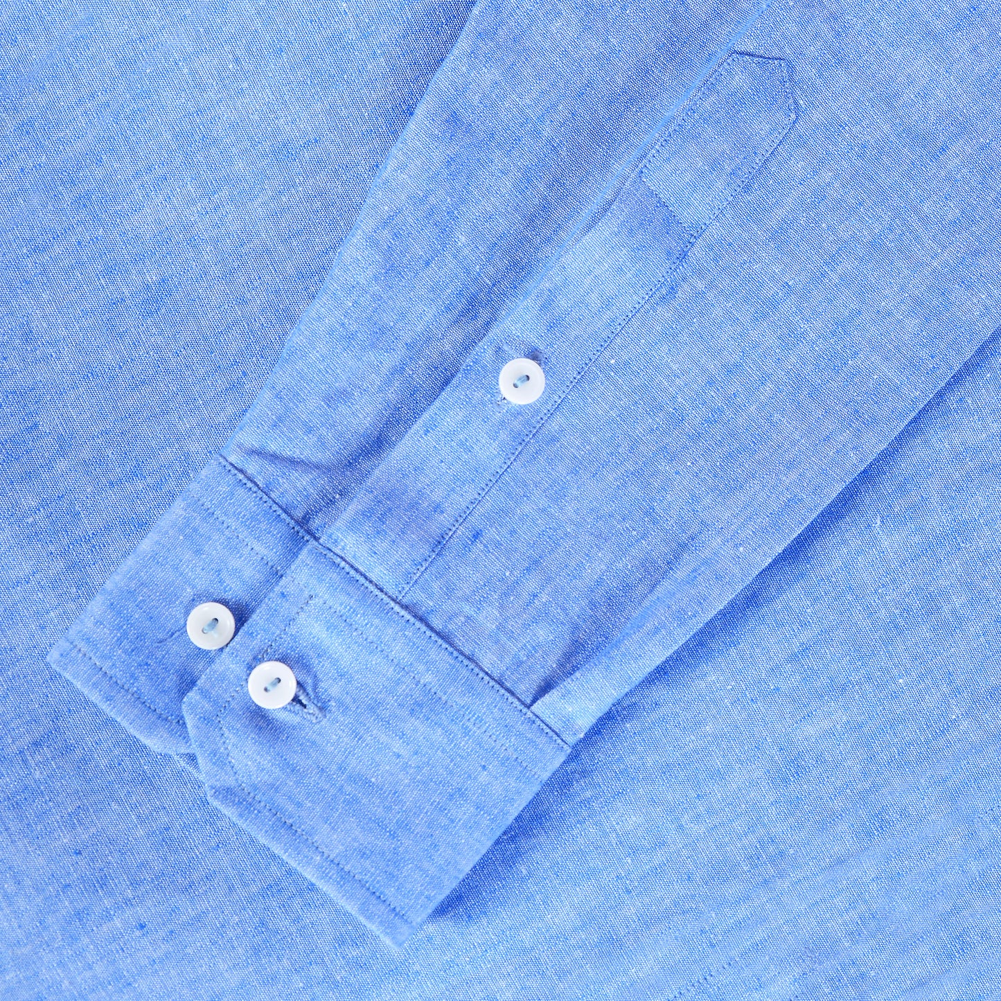 Burnt Blue Button Down Linen Shirt