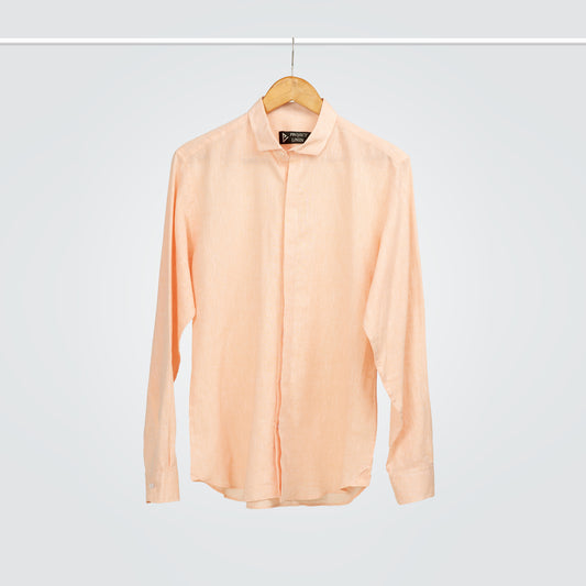 Peach Linen Shirt