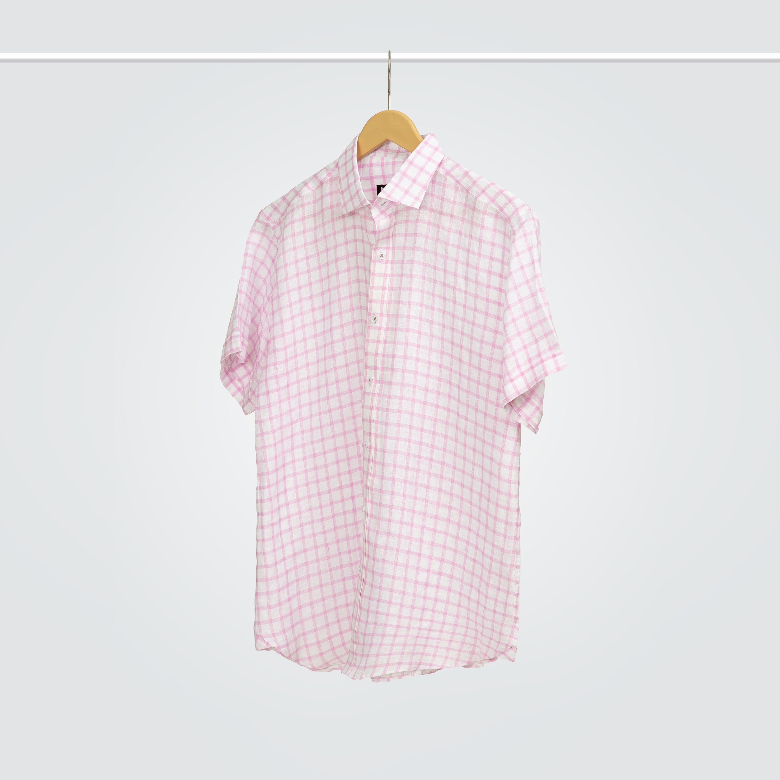 Project Linen Pink Checkered Linen Shirt – Project Linen