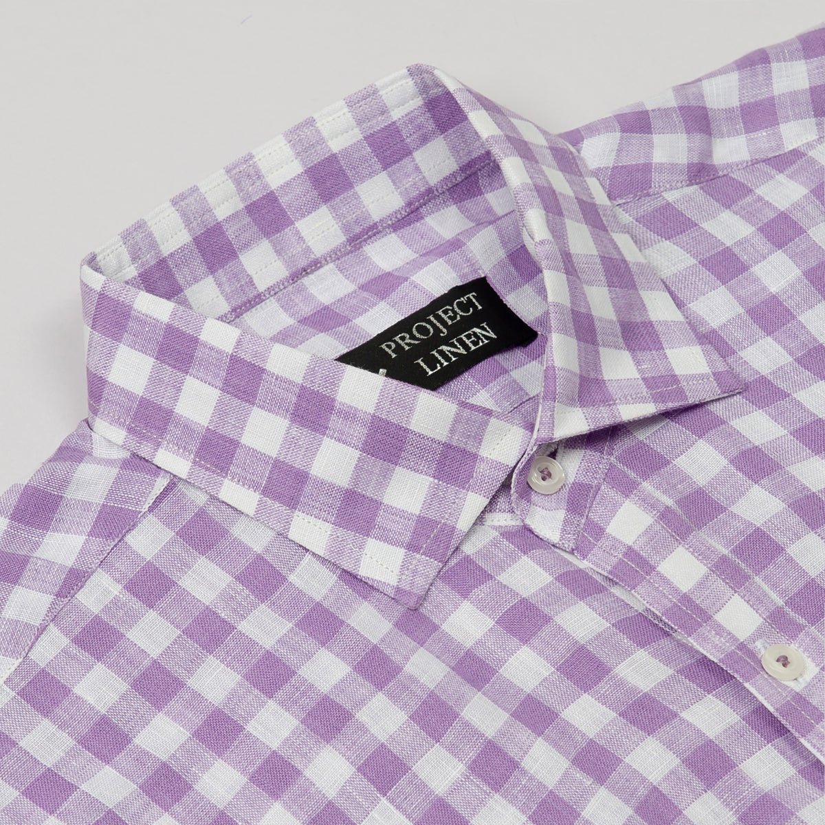 Project Linen Purple Checkered Linen Shirt – Project Linen