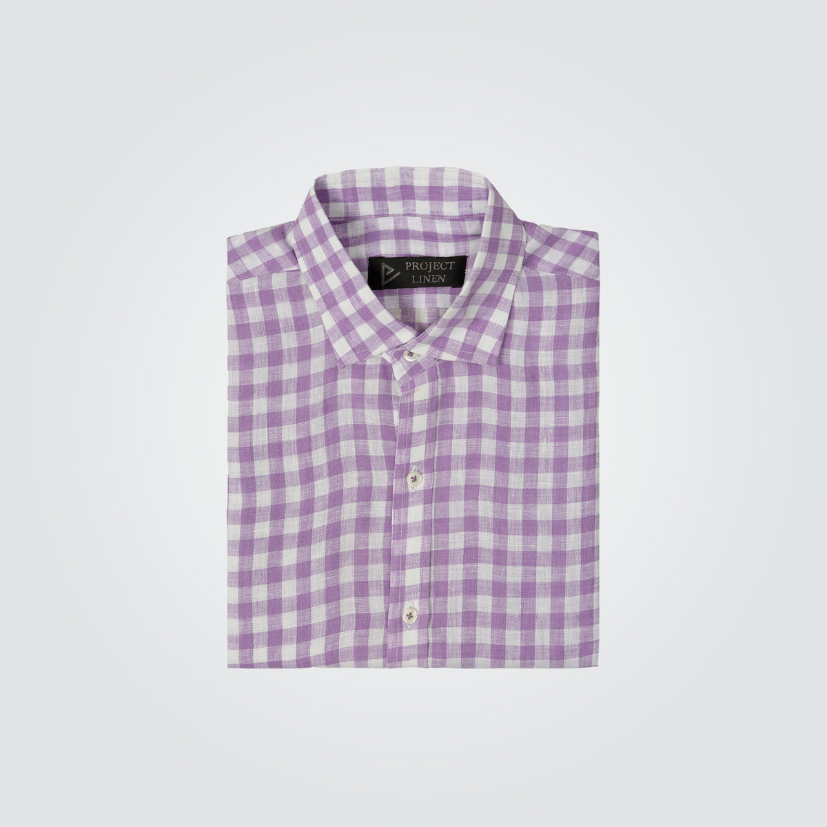 Project Linen Purple Checkered Linen Shirt – Project Linen