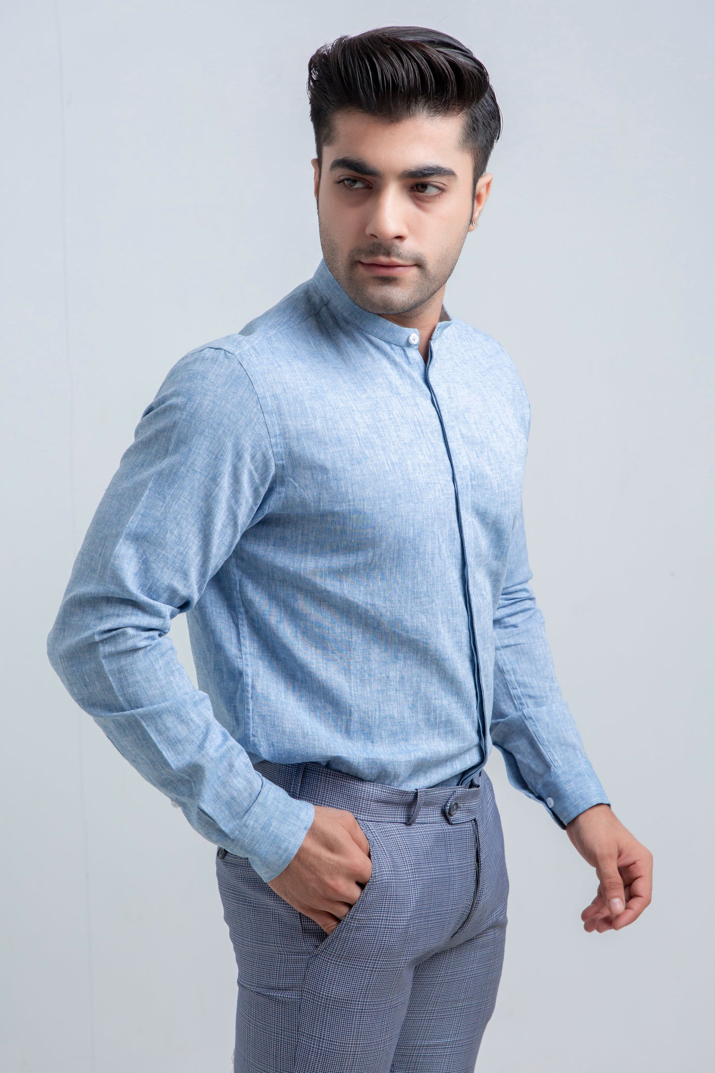 Light Blue Linen Shirt