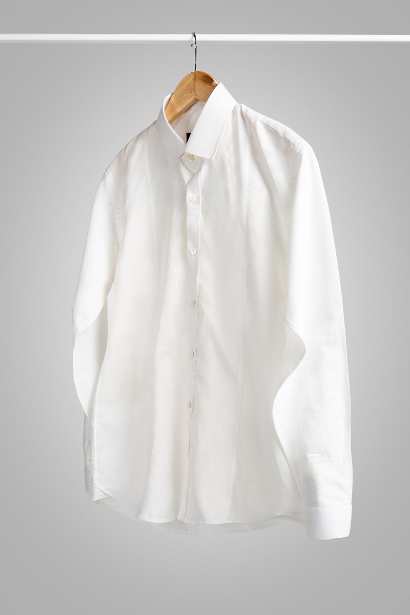 Project Linen Basic White Paneled Linen Shirt – Project Linen