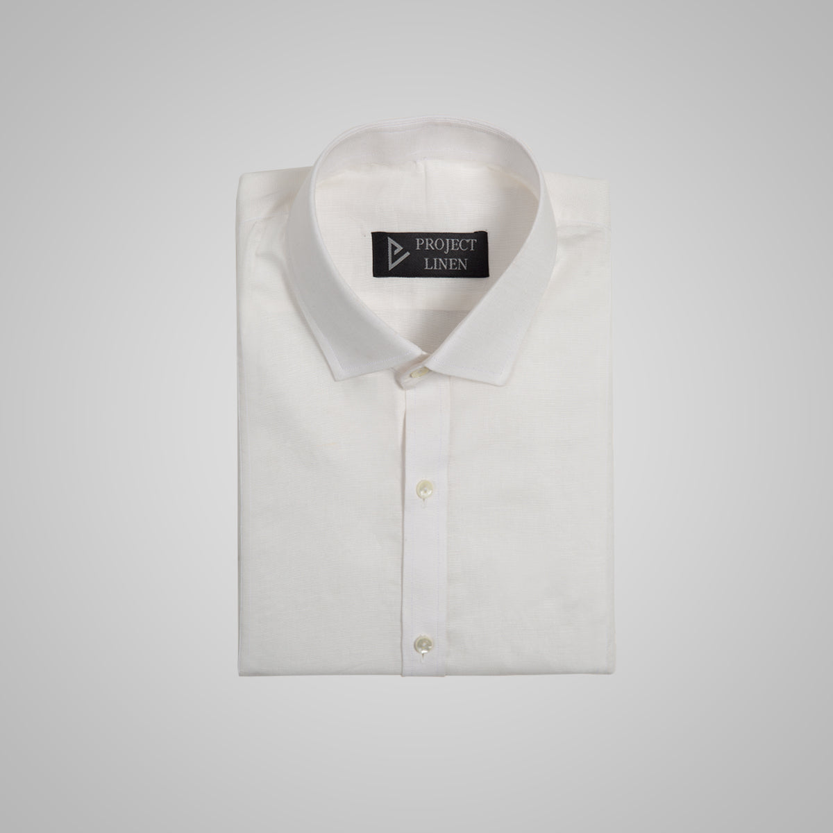 Project Linen Basic White Paneled Linen Shirt - Her's – Project Linen