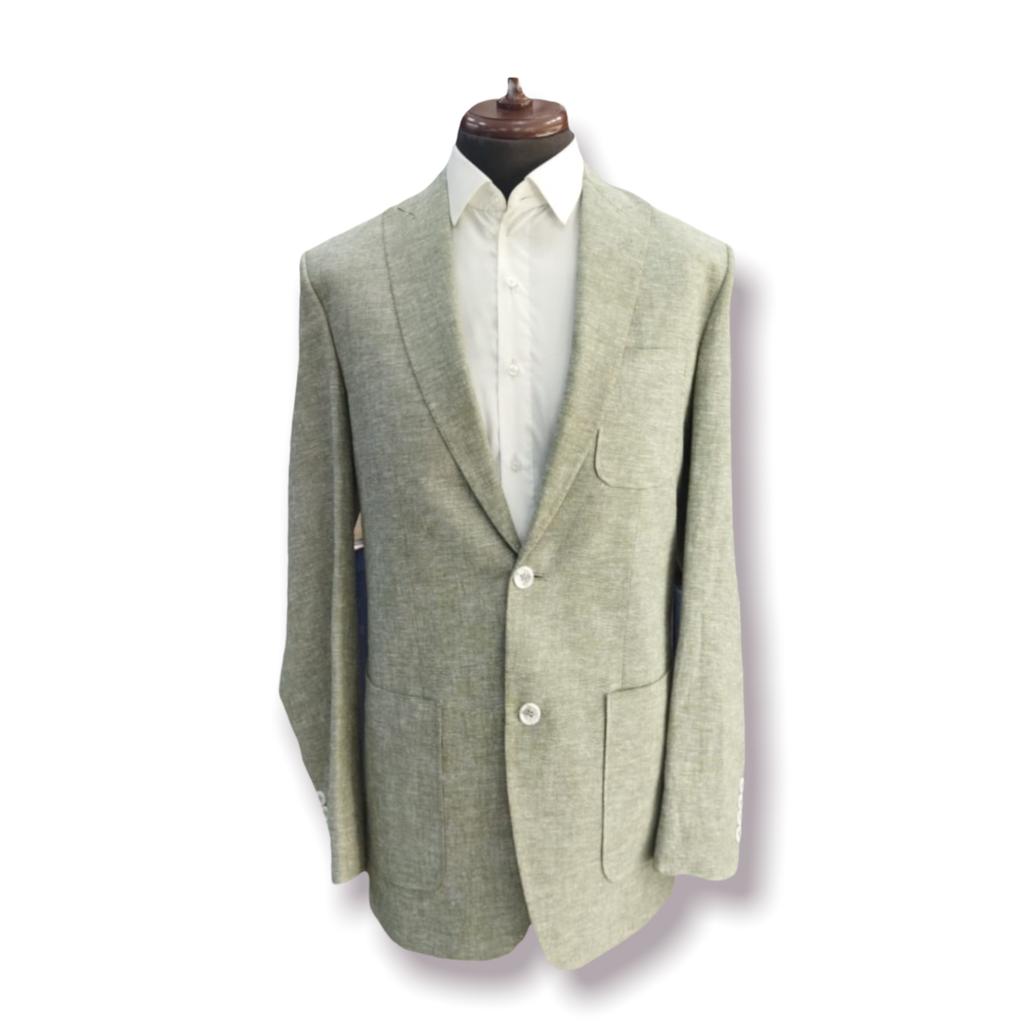 Green Linen Blazer