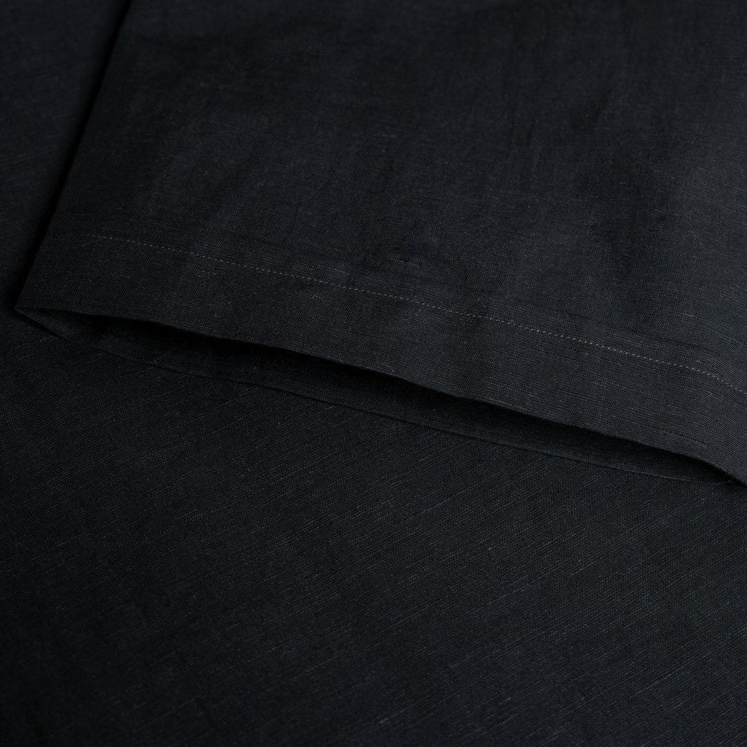 Black Cuban Linen Shirt