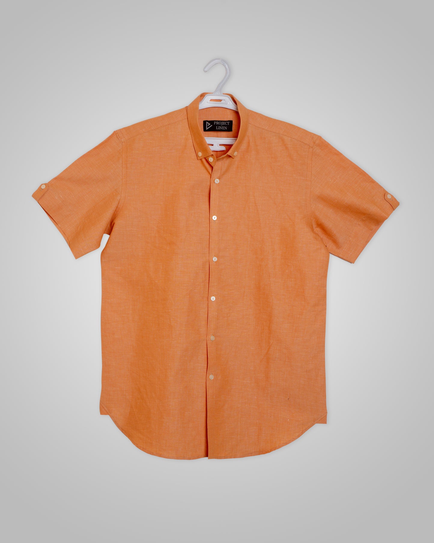 Carrot Orange Linen Shirt
