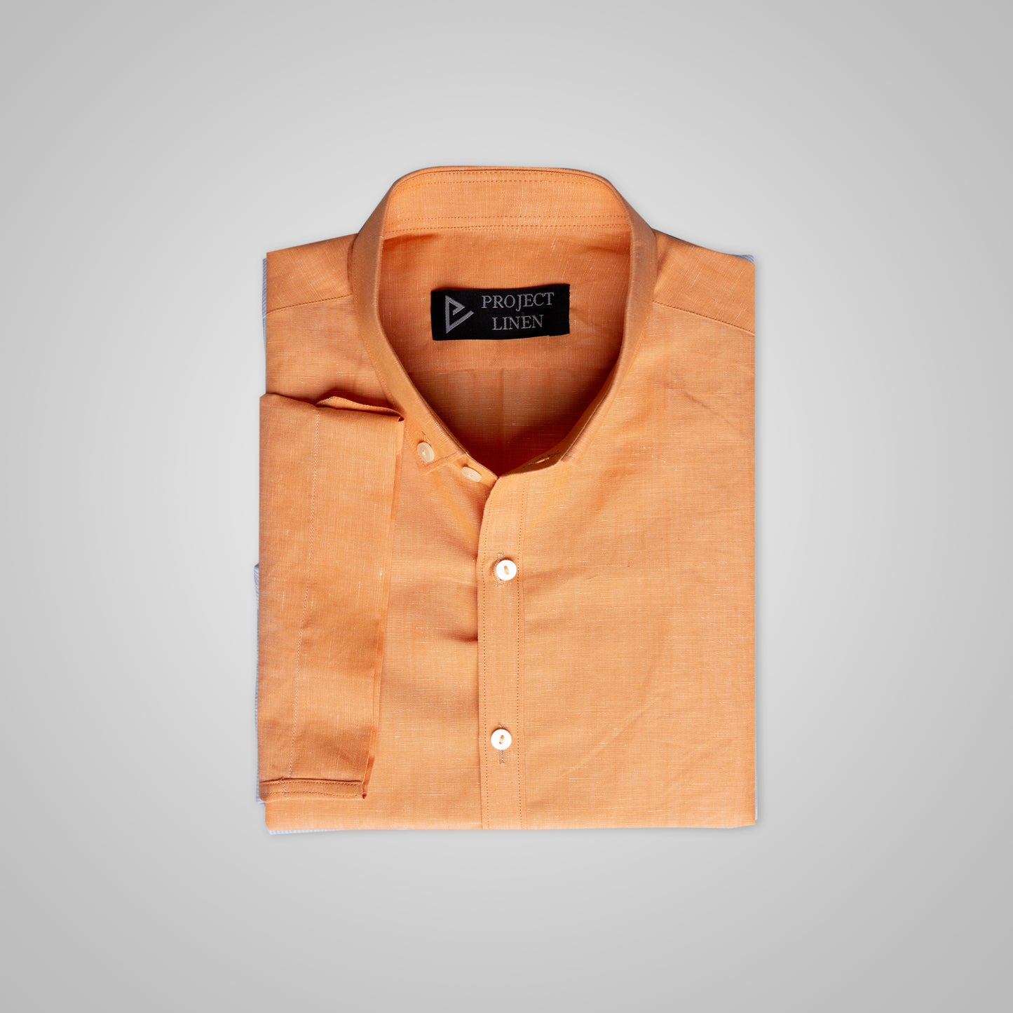 Carrot Orange Linen Shirt