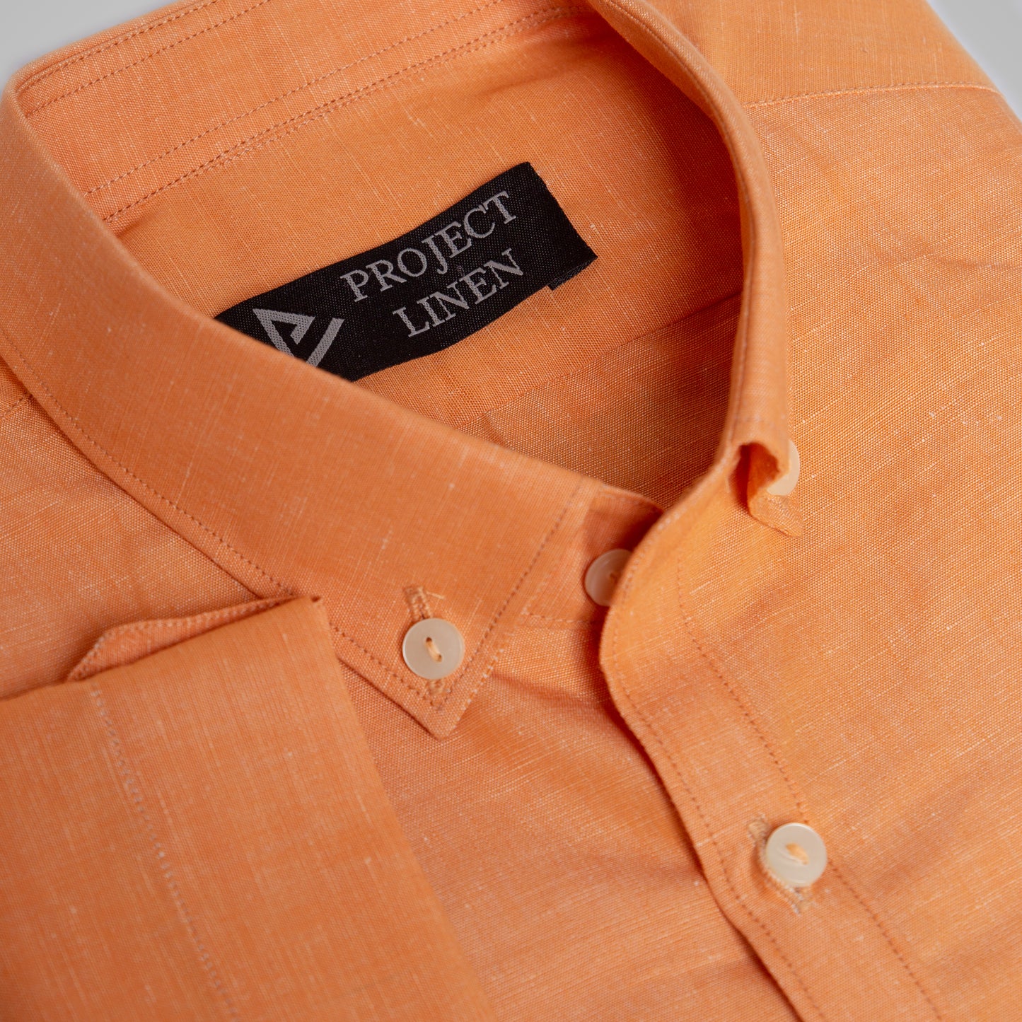 Carrot Orange Linen Shirt
